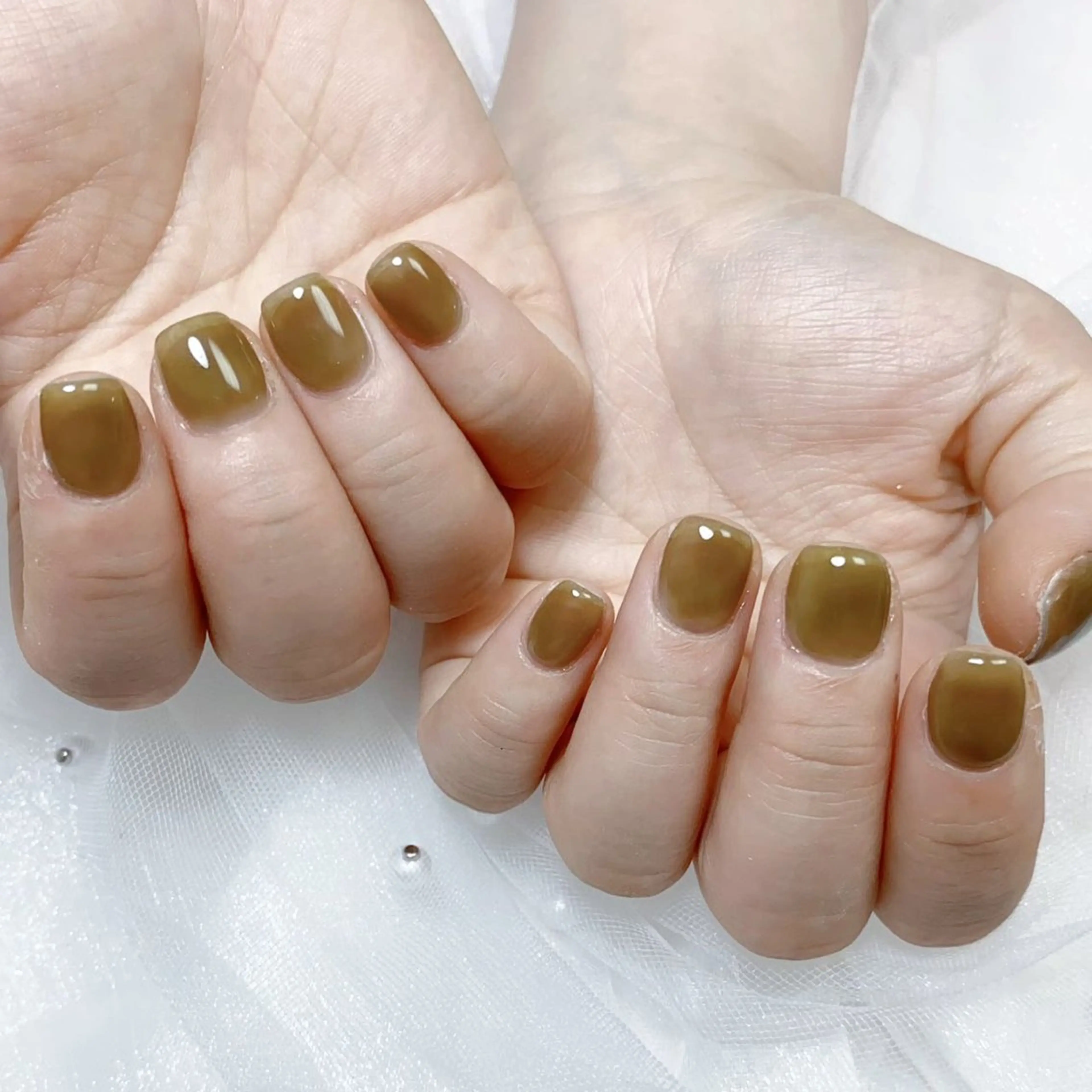 ネイル ワンカラーネイル ハンドネイル Nail salon 木にいるのネイルデザイン