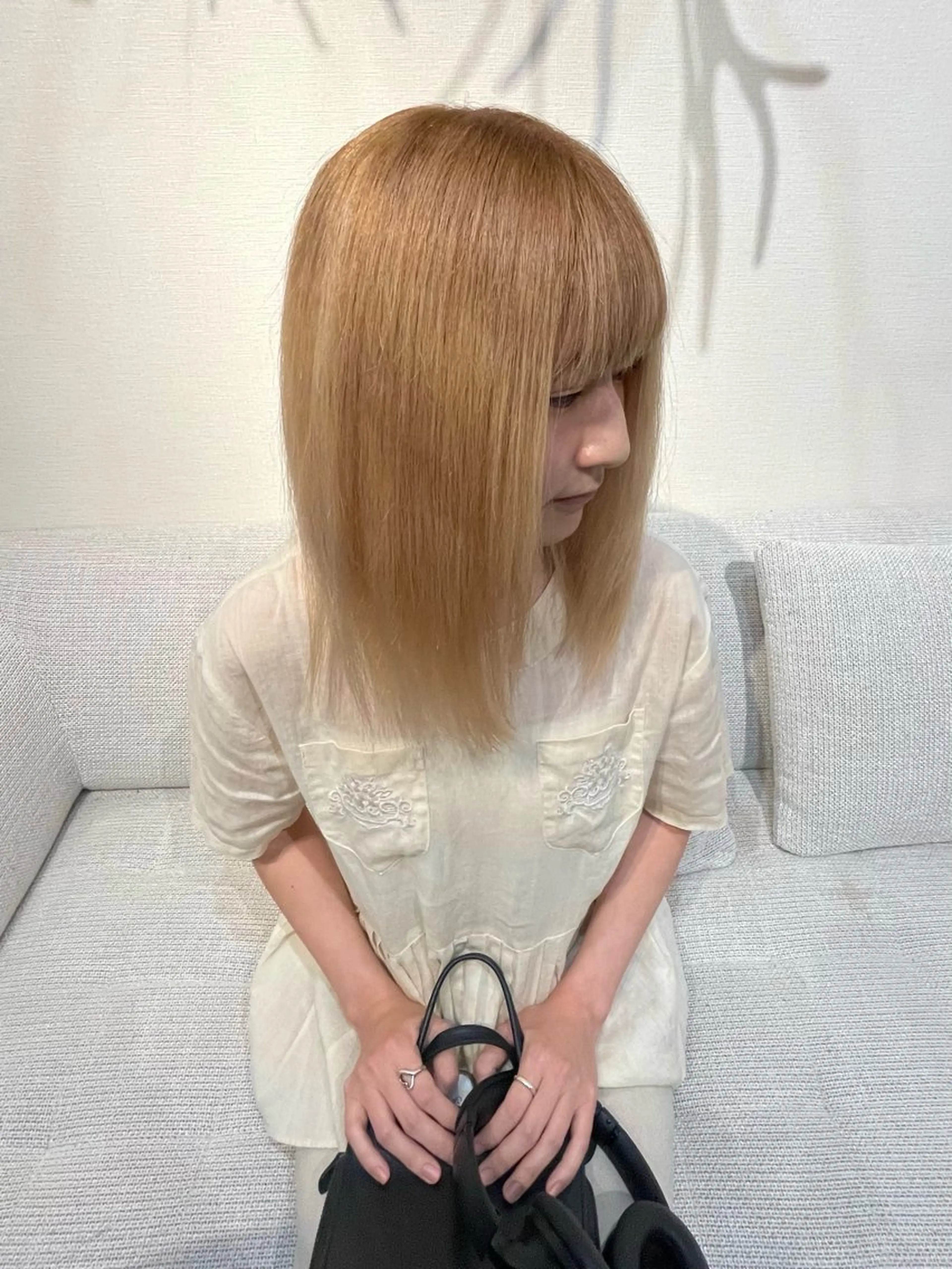 ミディアム カラー ブラウンカラー ヘアカラー 田室 和幸のヘアスタイル