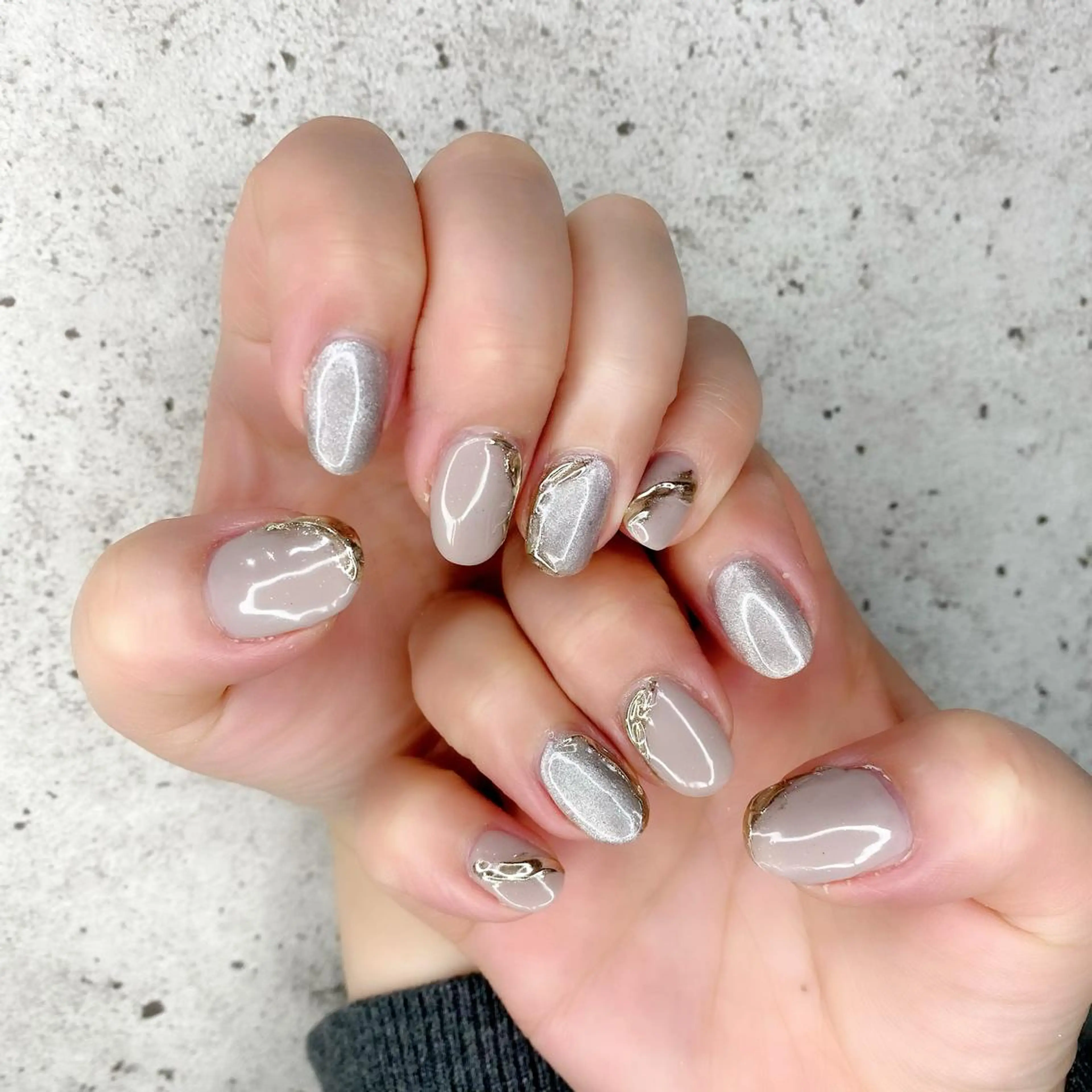 ミディアム カラー パーマ ヘアアレンジ メンズ キッズ ネイル マツエク・マツパ ハンドネイル Salon Ｋのネイルデザイン