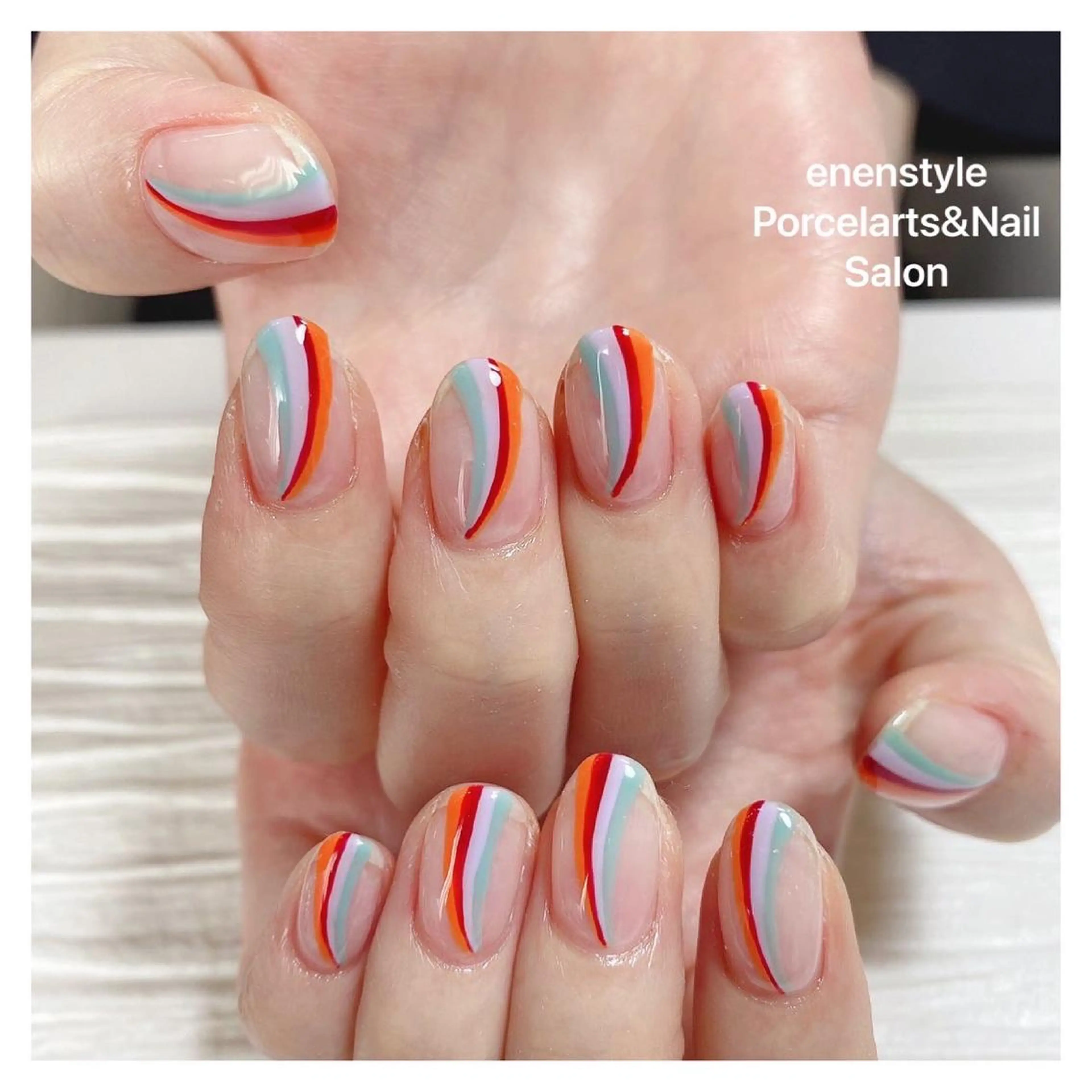 ミディアム ネイル ハンドネイル 👑enen style👑のネイルデザイン