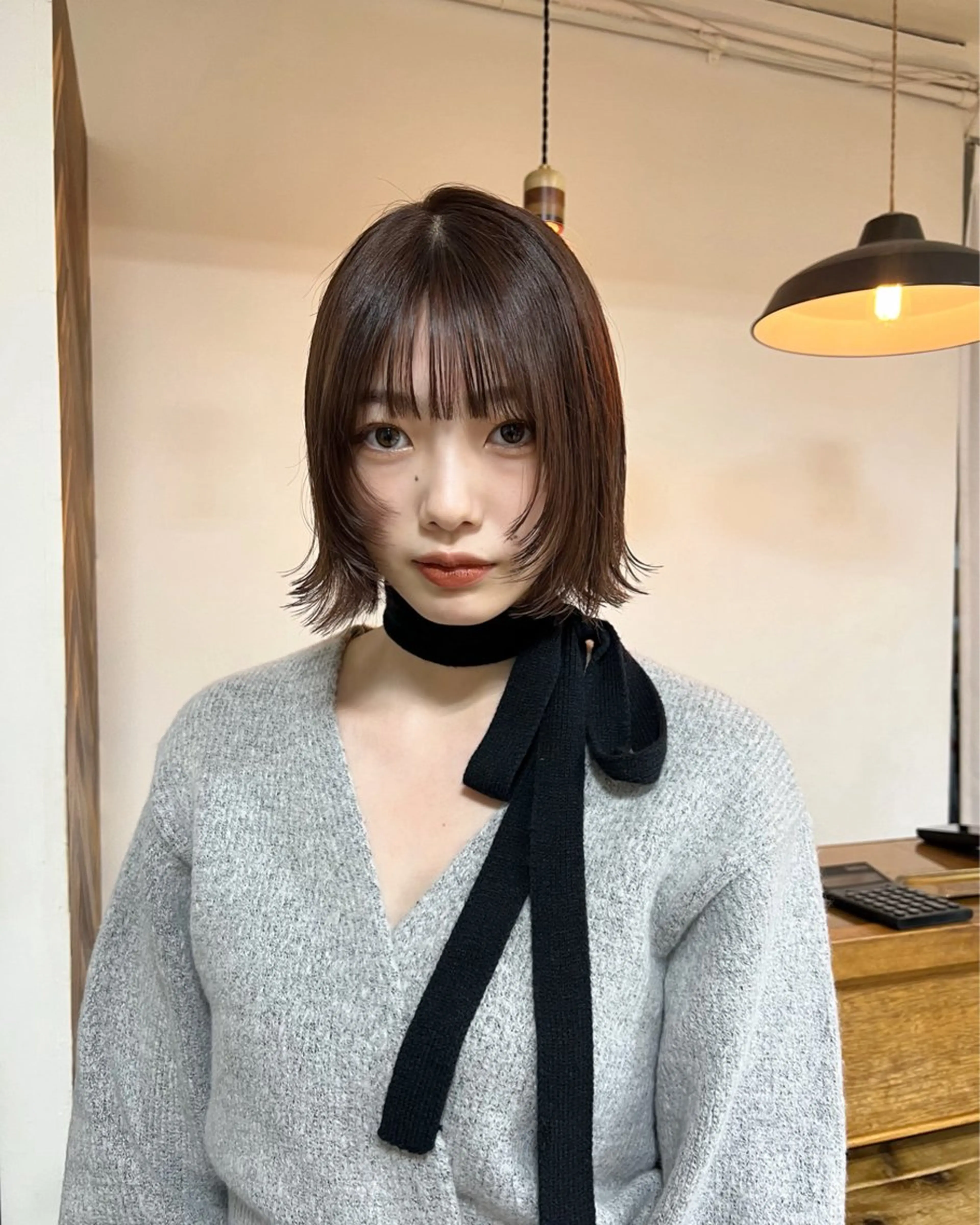 ショート 顔まわりレイヤー 顔周りカット レイヤーカット まろやか透明感カラー ♡MANAのヘアスタイル