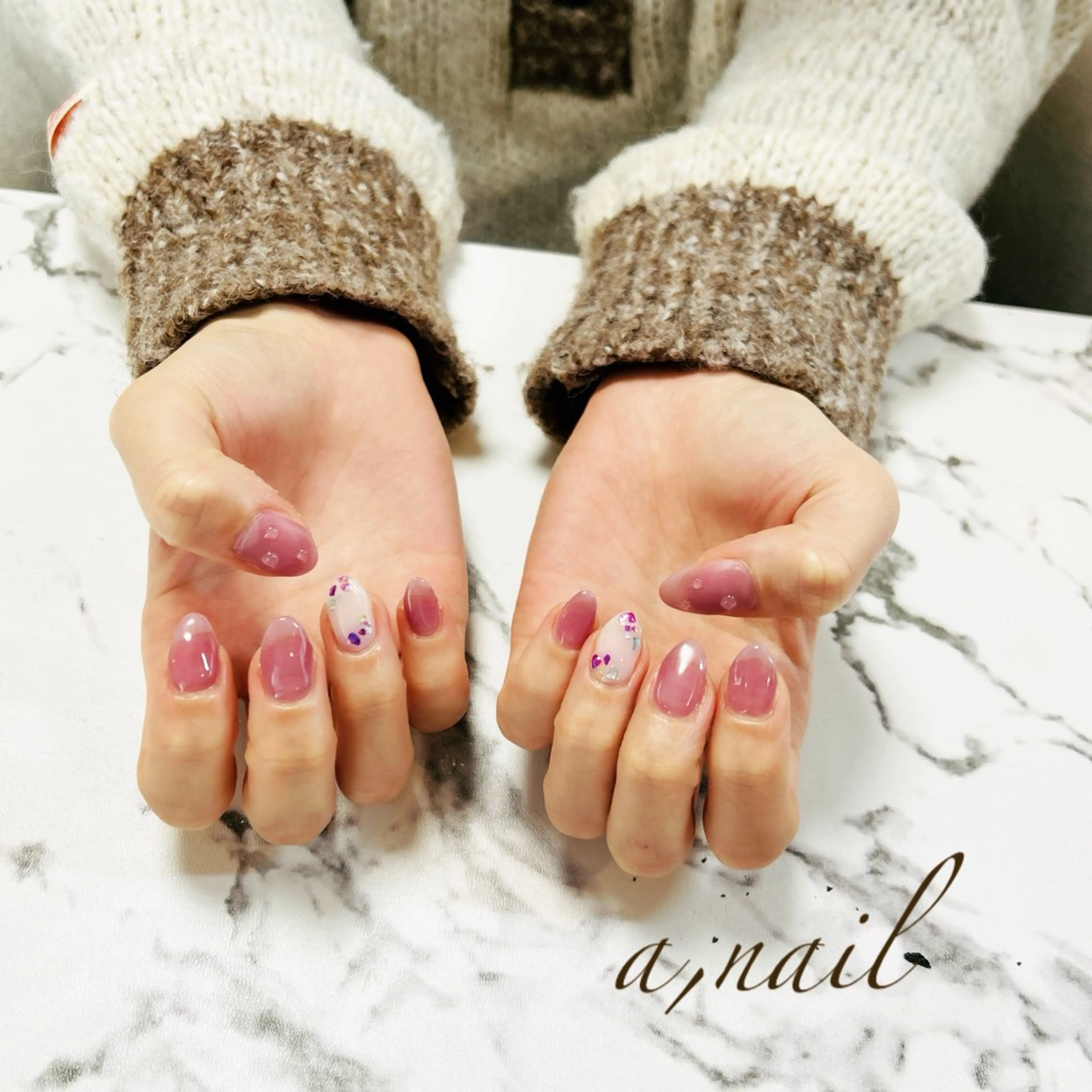 ネイル マットネイル オフィスネイル シンプルネイル ハンドネイル ネイルサロン エーネイルのネイルデザイン