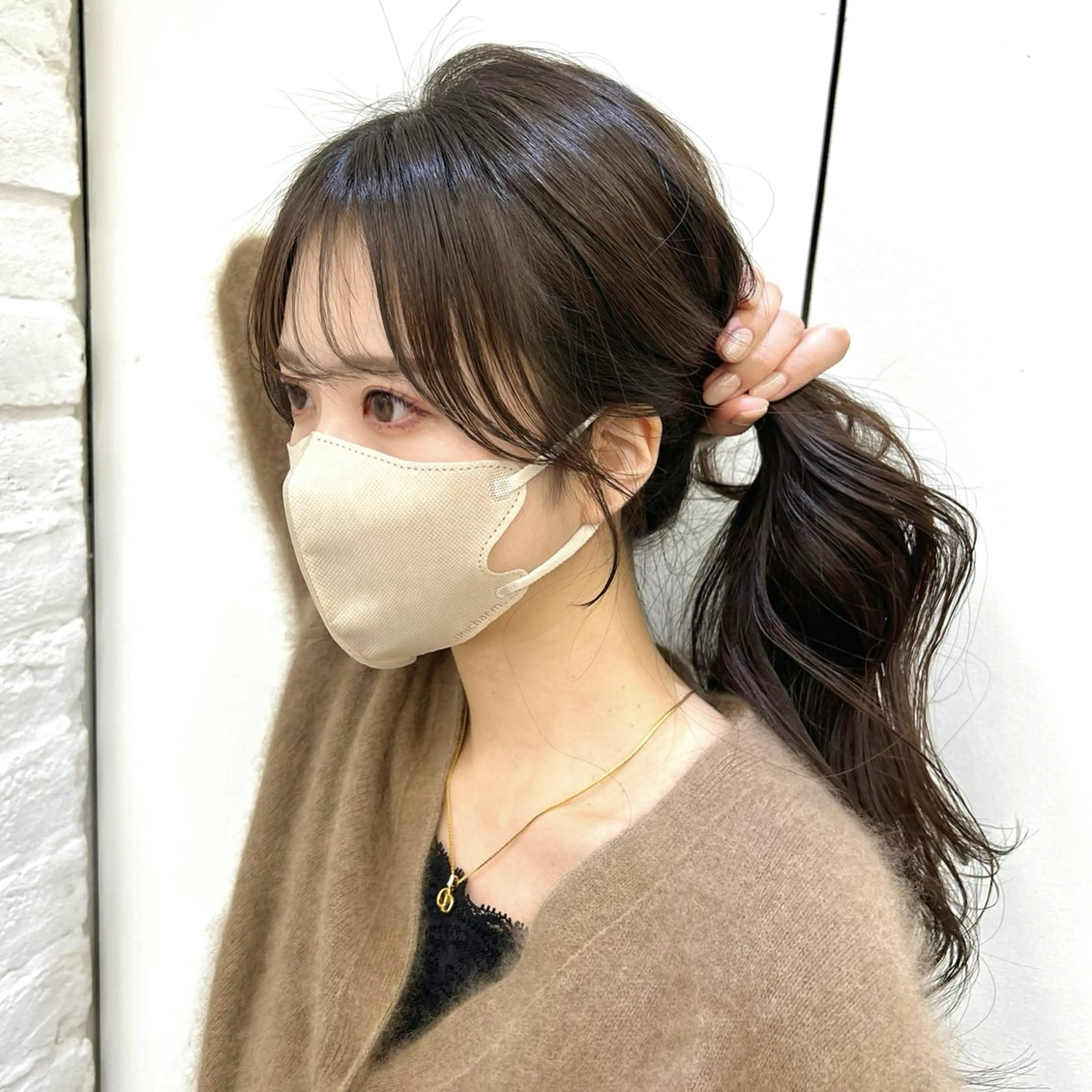セミロング カラー 韓国ヘア♡ 顔まわりカットayaのヘアスタイル