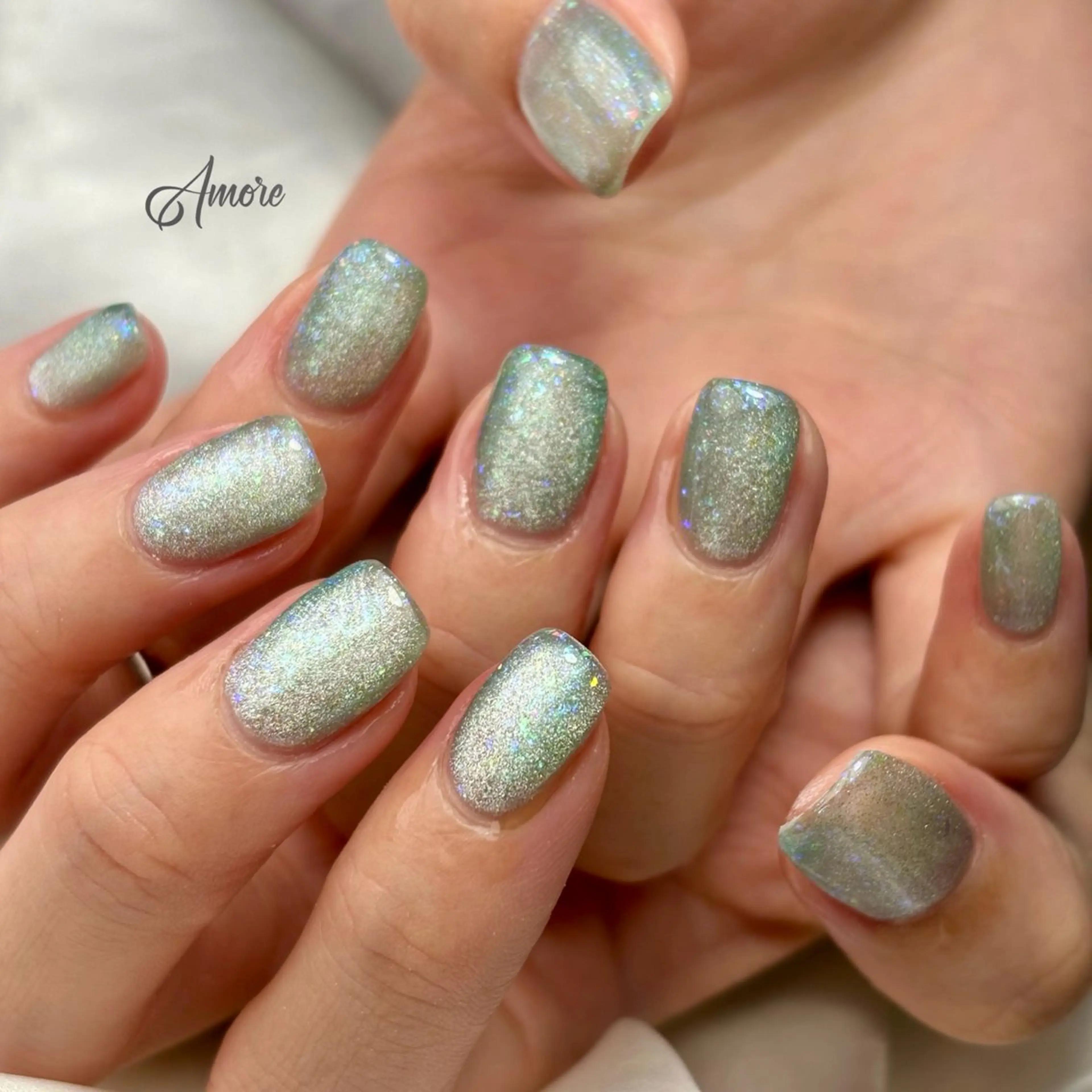 ネイル ジェルネイル キラキラネイル 韓国ネイル マグネットネイル パラジェル You kyehwaのネイルデザイン