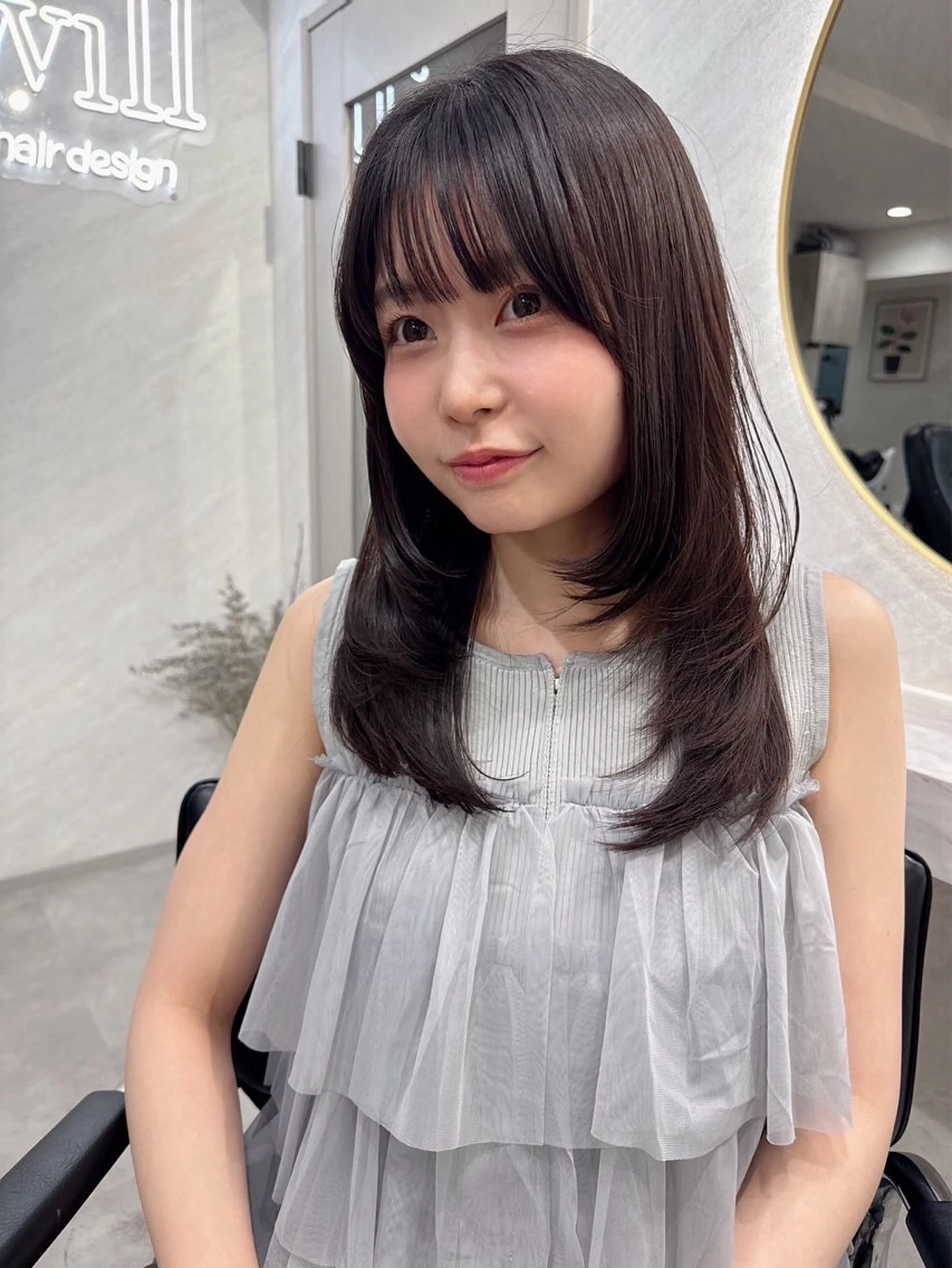 ロング カラー カット ヘアカラー トリートメント 髪質改善will hairdesignのヘアスタイル