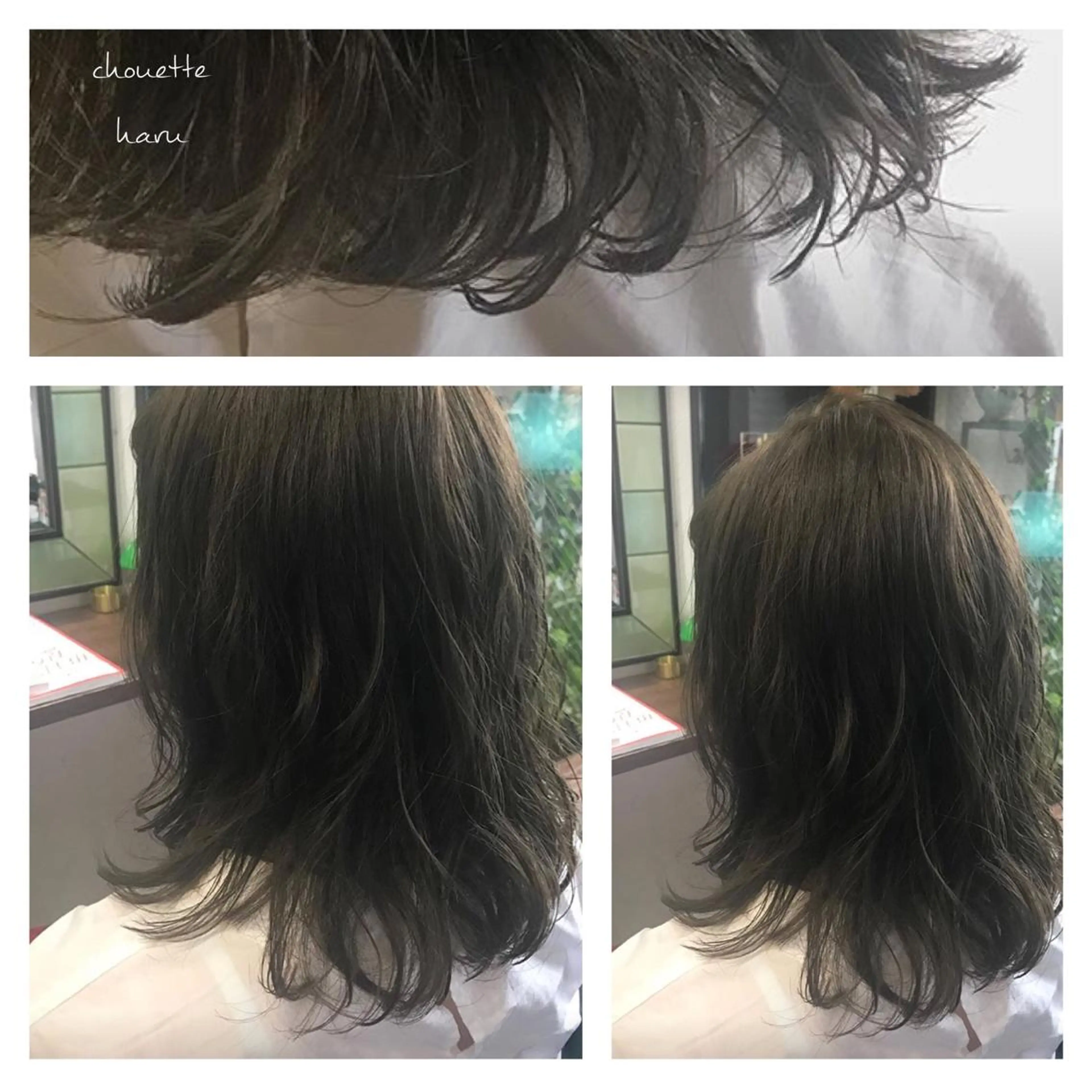 ミディアム カラー パーマ ミディアムパーマ アッシュ デジタルパーマ サダハルカ ｜chouetteのヘアスタイル