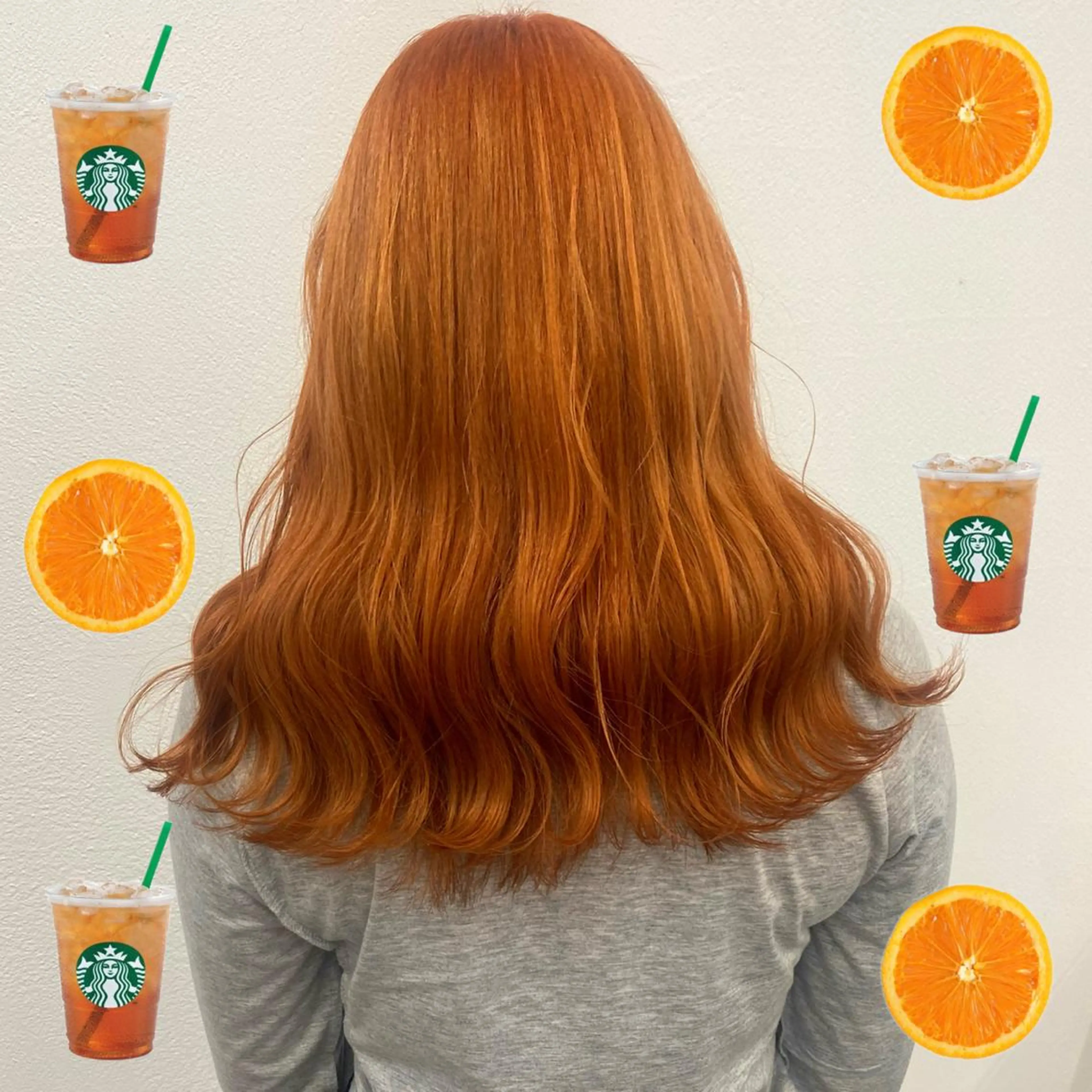 ロング カラー ヘアカラー 韓国ヘア特化 💟 ララア 💟のヘアスタイル