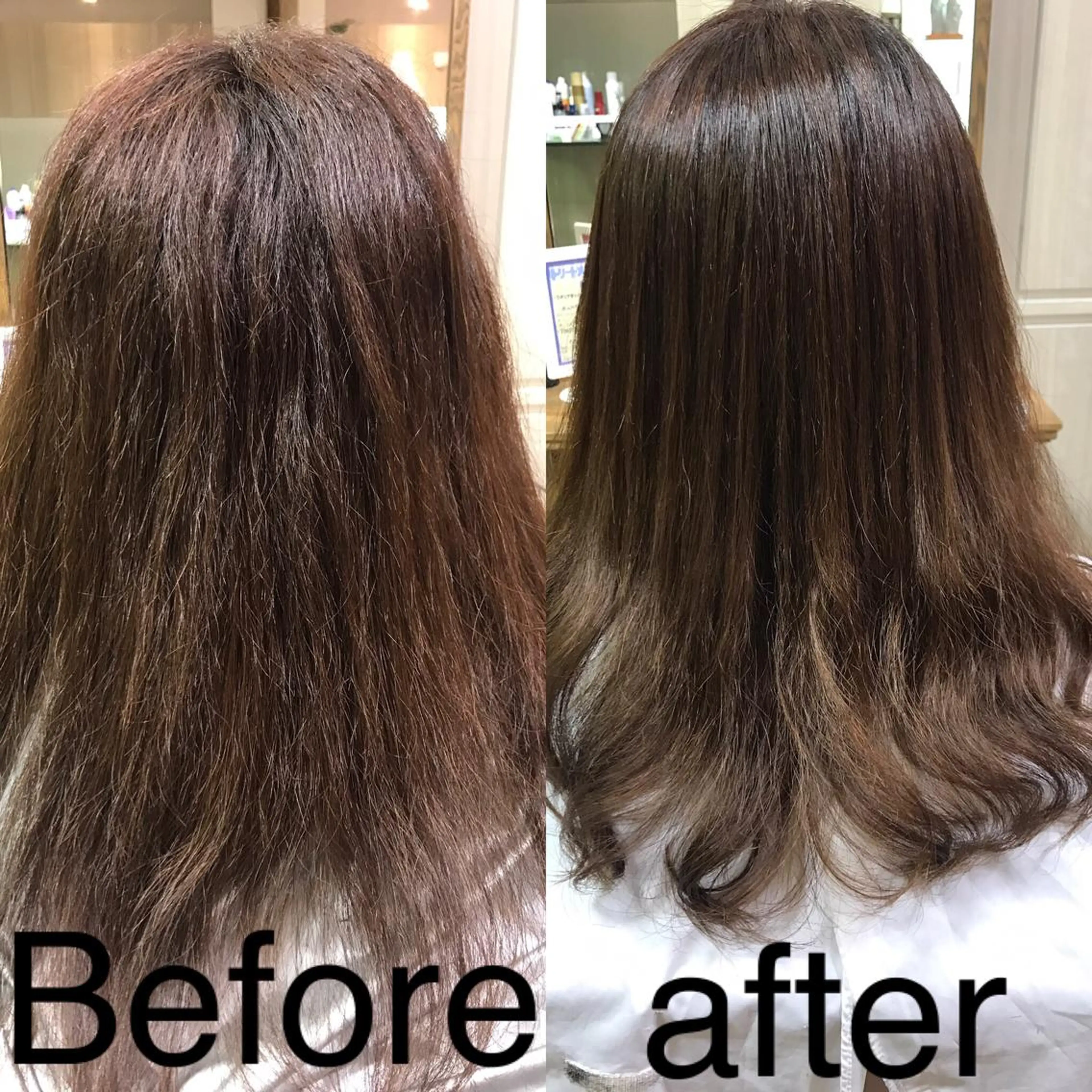 セミロング パーマ セミロングパーマ 縮毛矯正 デジタルパーマ チヒョ🦋 韓国hair🇰🇷のヘアスタイル