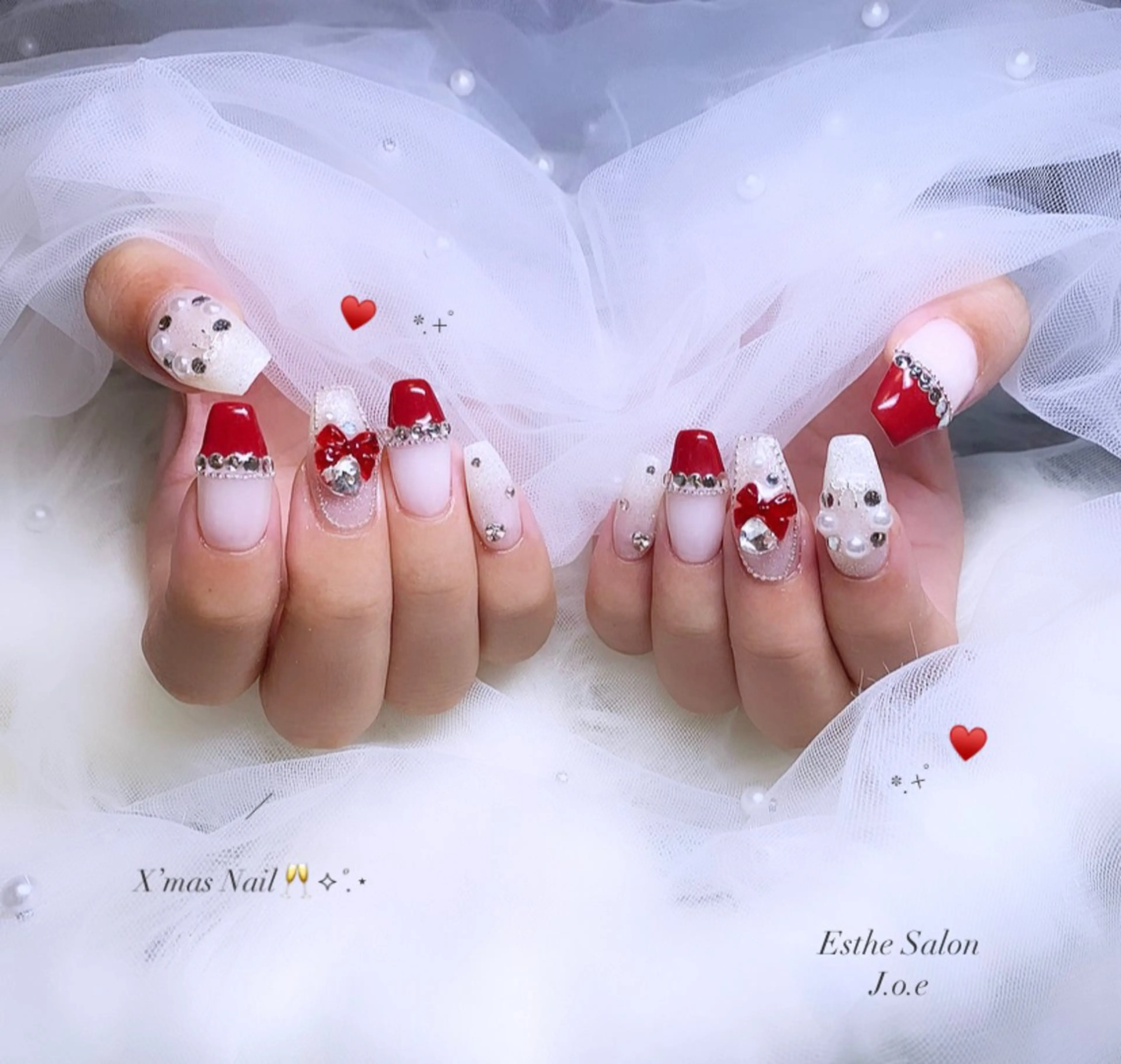 ネイル 冬ネイル クリスマス 石堂 さくらのネイルデザイン