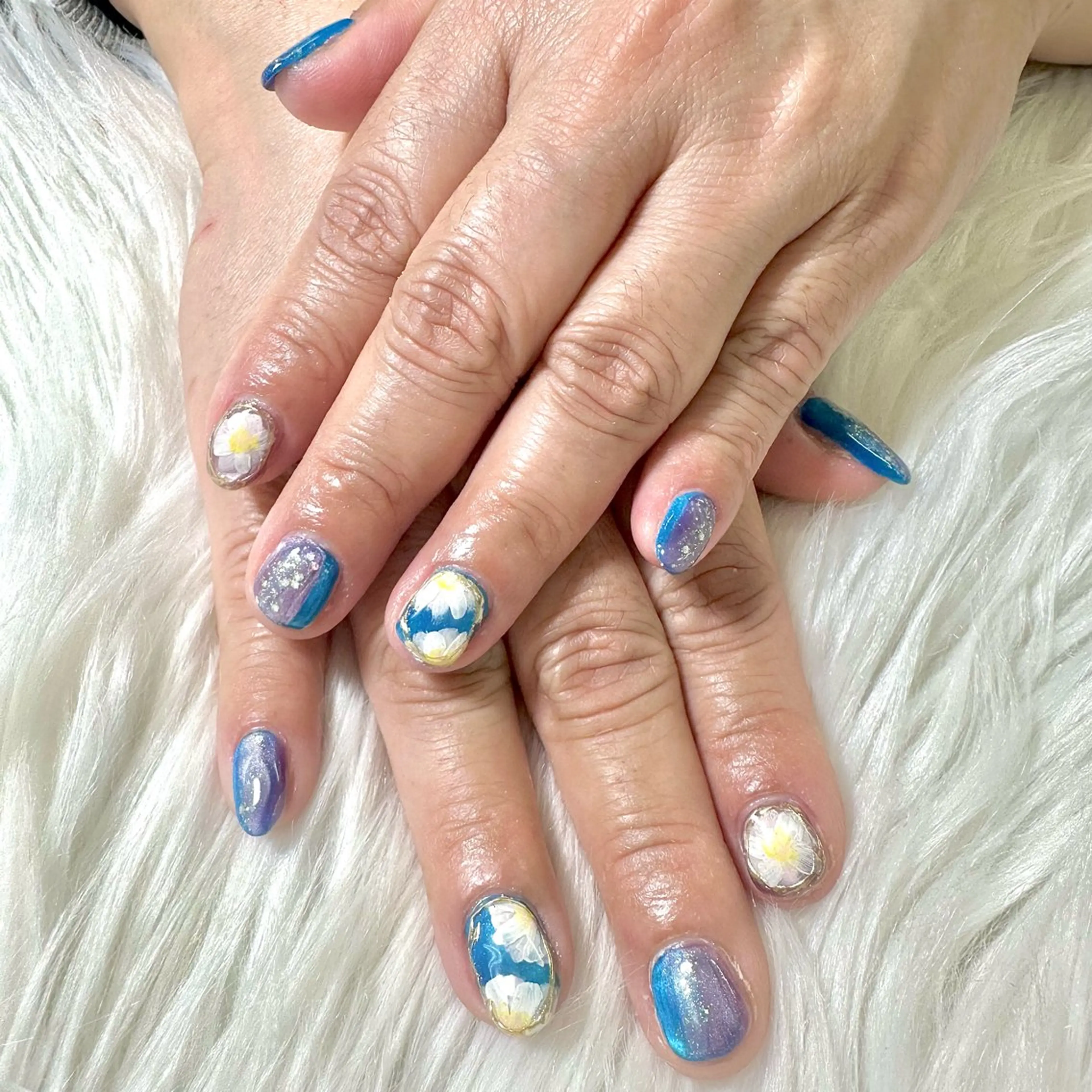ネイル フラワーネイル ニュアンスネイル ハンドネイル Heartnail Hino Reinaのネイルデザイン