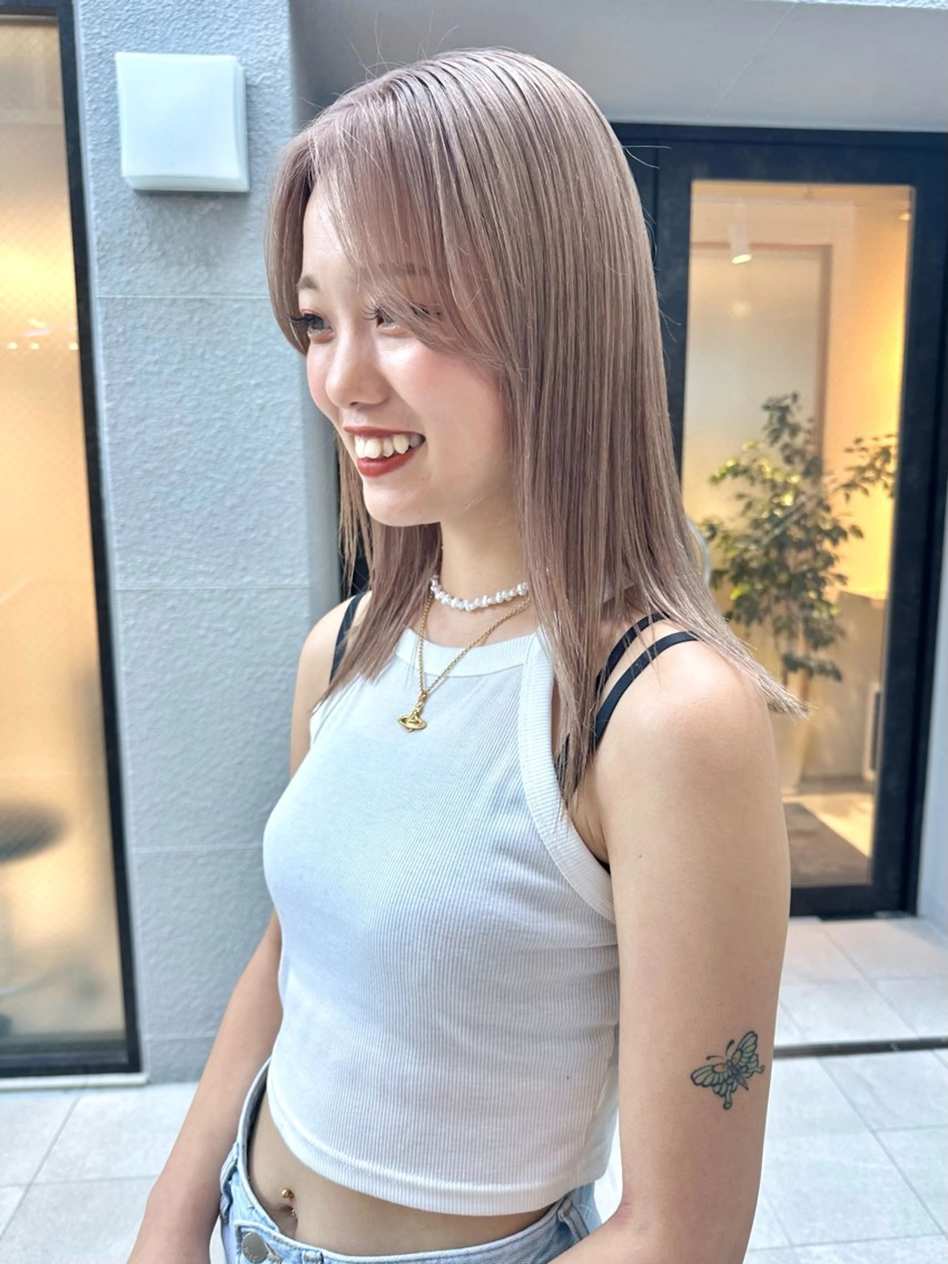 ミディアム カラー ササキカズマ〻透明感 〻色落ち〻赤み消しのヘアスタイル