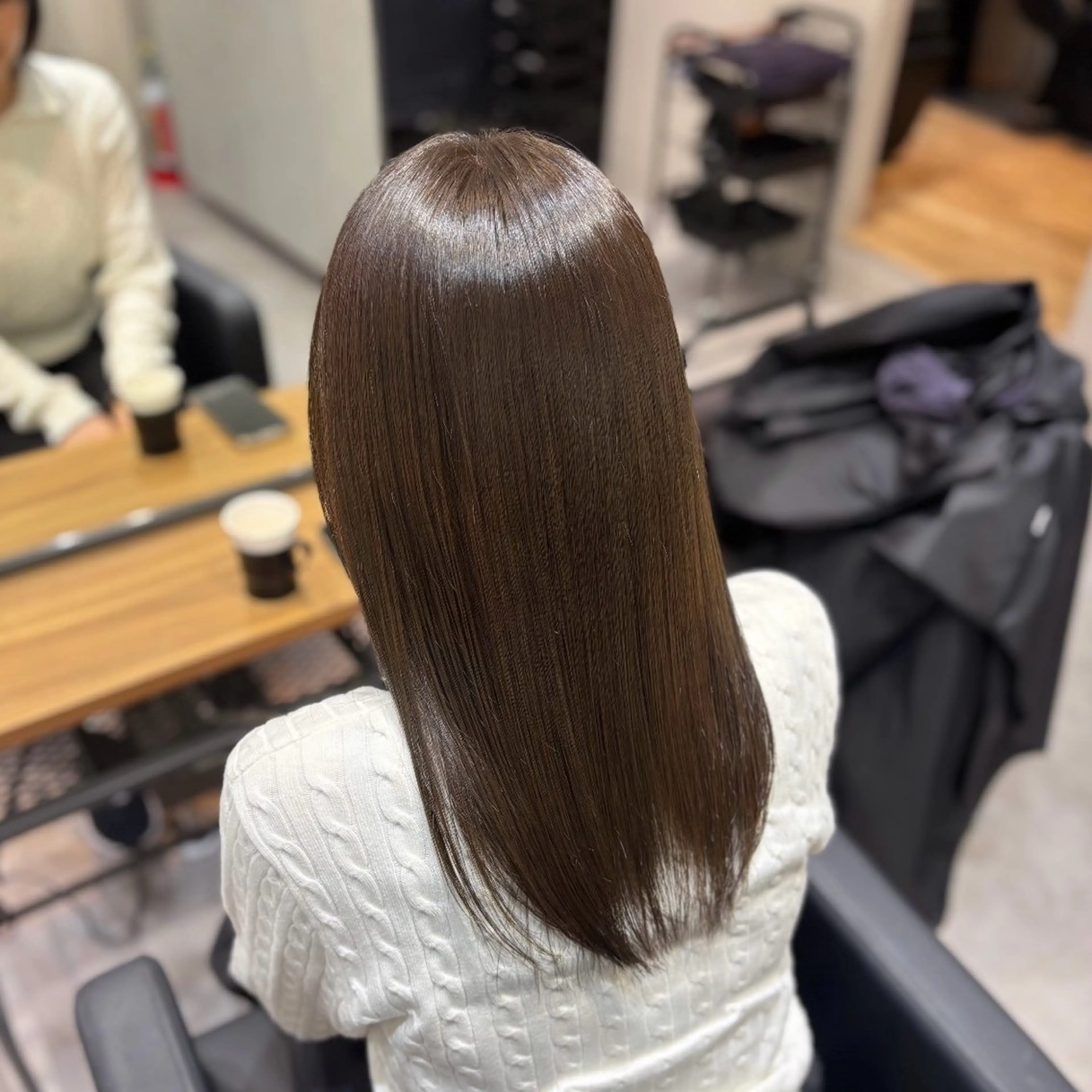 セミロング カラー ヘアアレンジ ベージュカラー オリーブベージュ 🦋透明感艶カラー 🫧/Yuu🦋のヘアスタイル