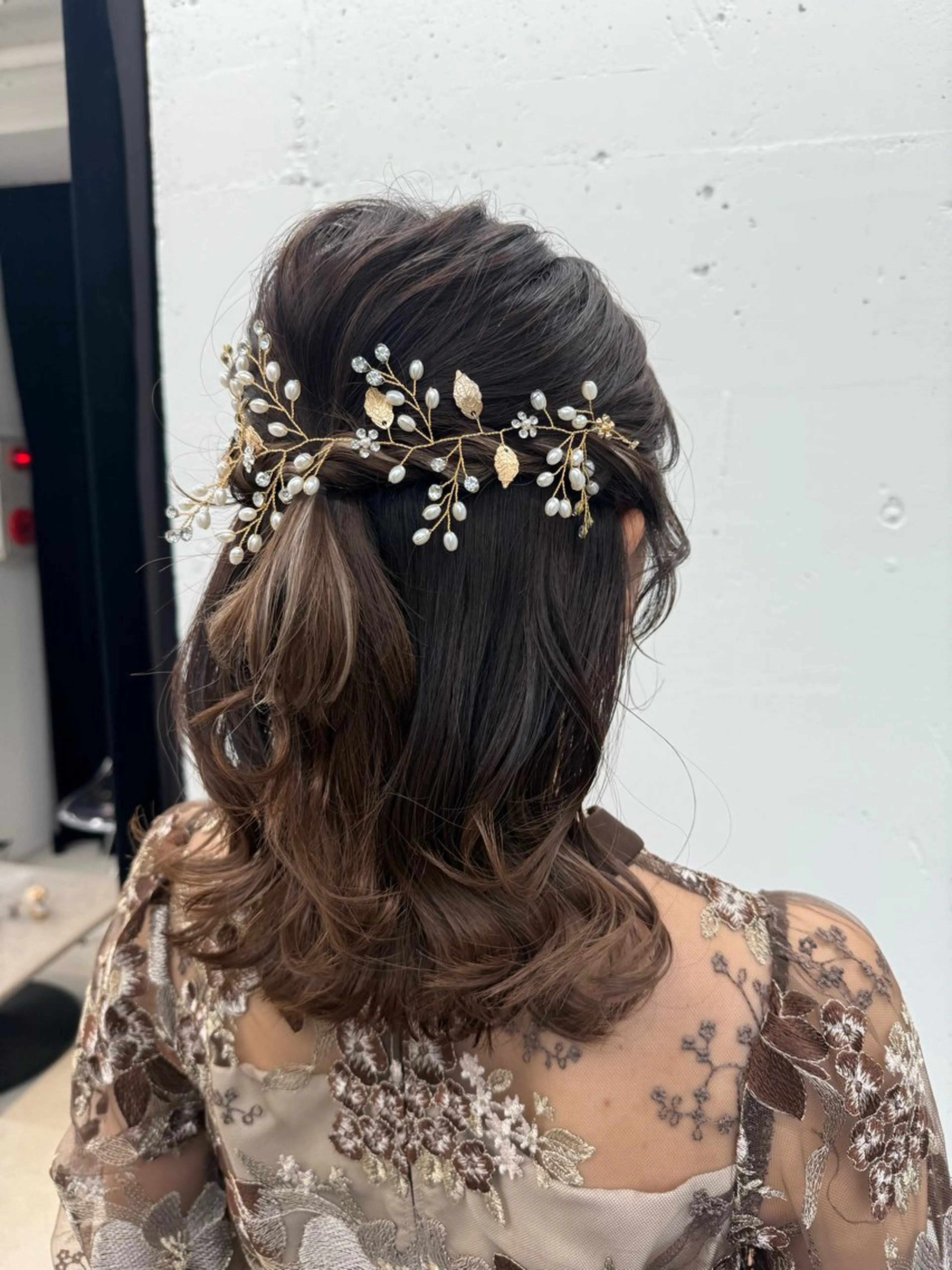 ヘアアレンジ ハーフアップ メンズ特化美容師/栄 /本間さつきのヘアスタイル