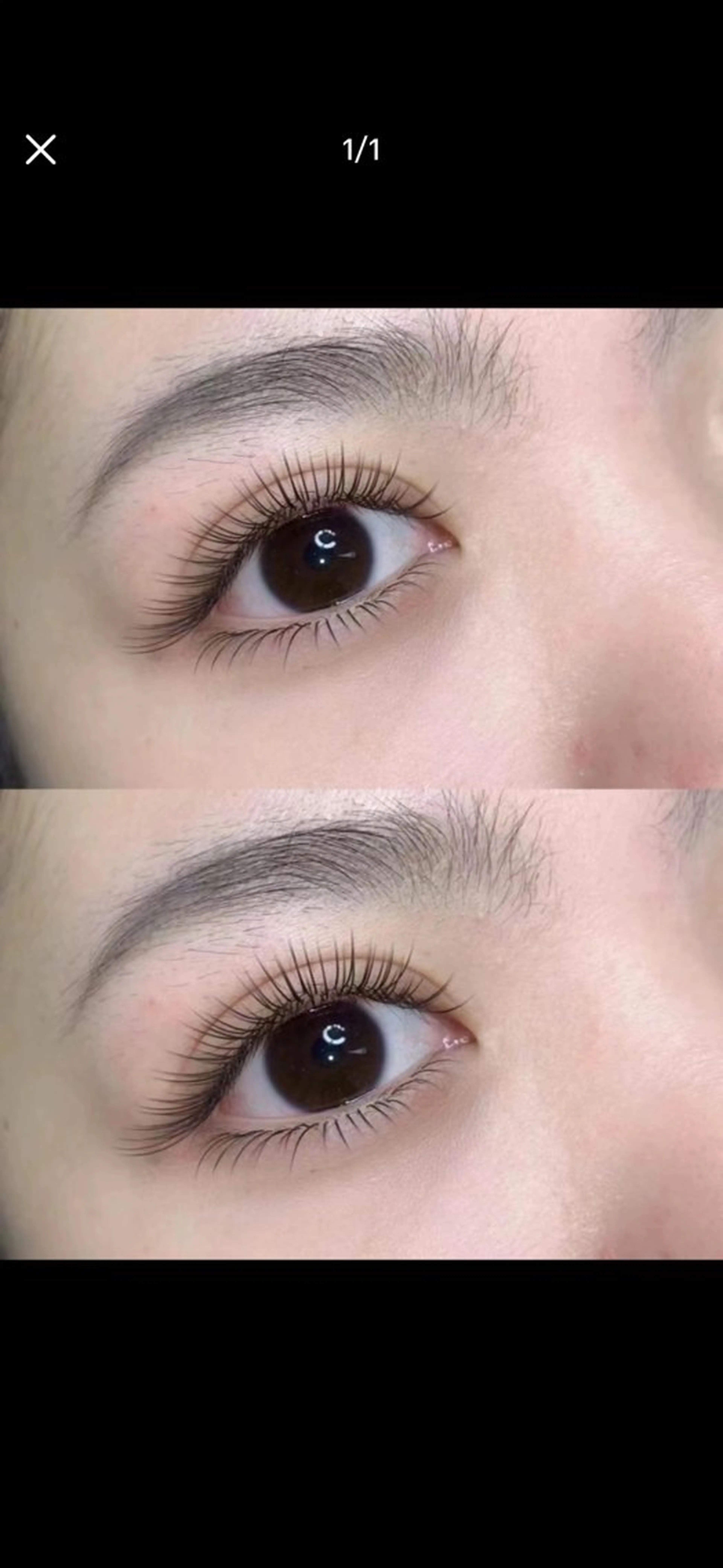 (マツエク)フラットラッシュ100本コーティング付きの写真