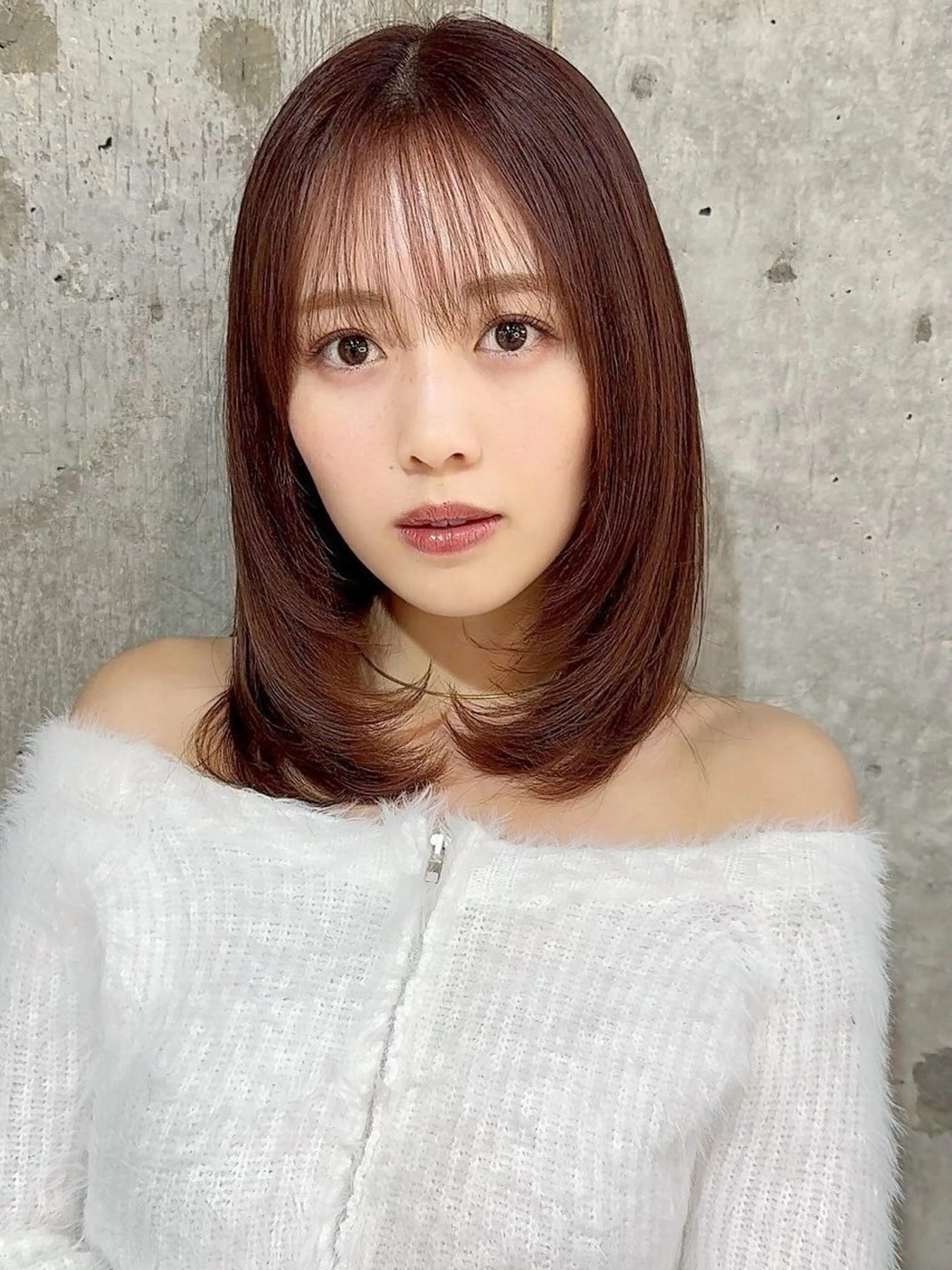 ミディアム カット ヘアカラー トリートメント Hello by Sea所属・レイヤー/艶髪/ボブ /くびれ/伊藤　勇司のヘアスタイル