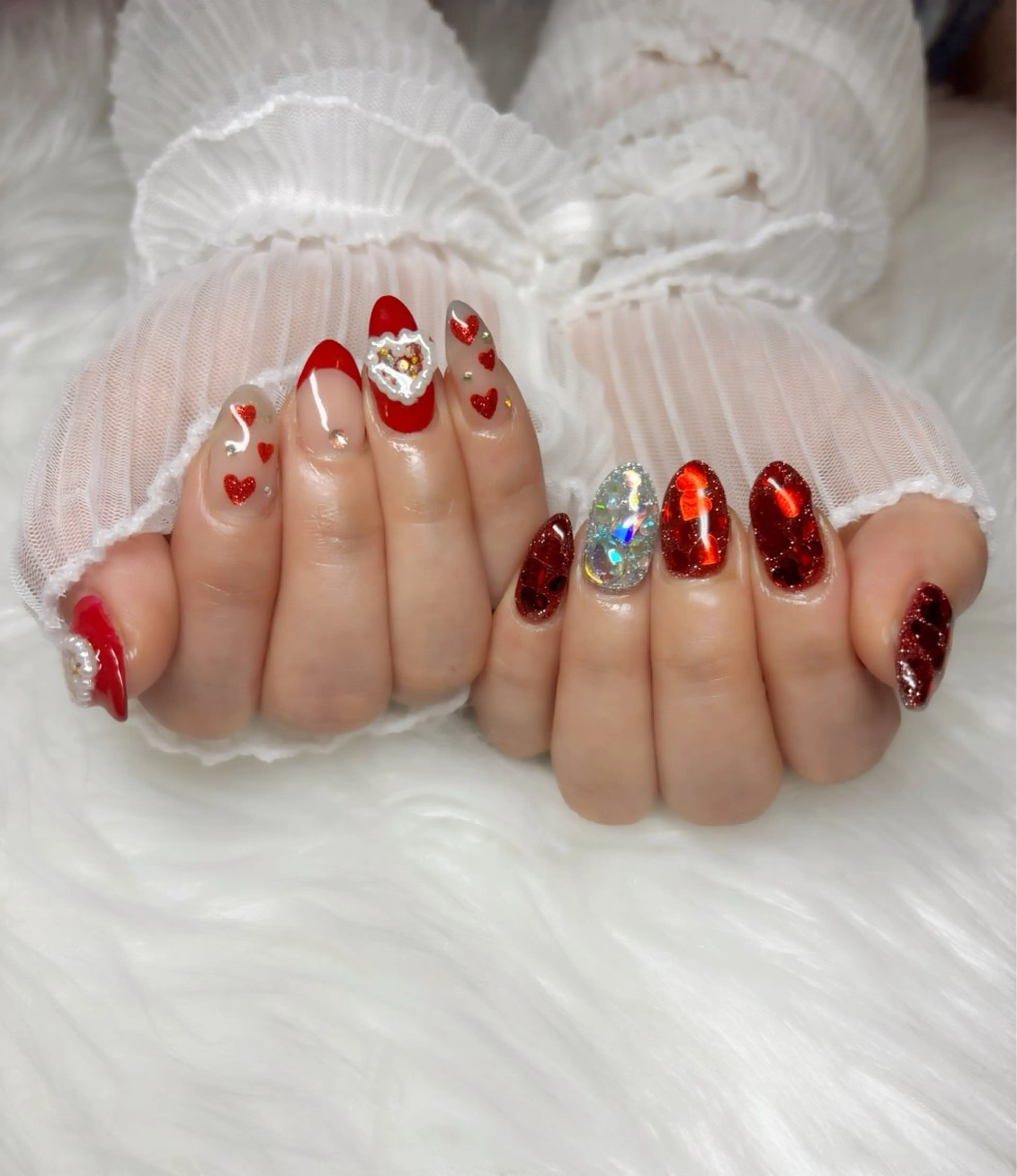 ネイル バレンタイン ハンドネイル Nail Salon macherieのネイルデザイン