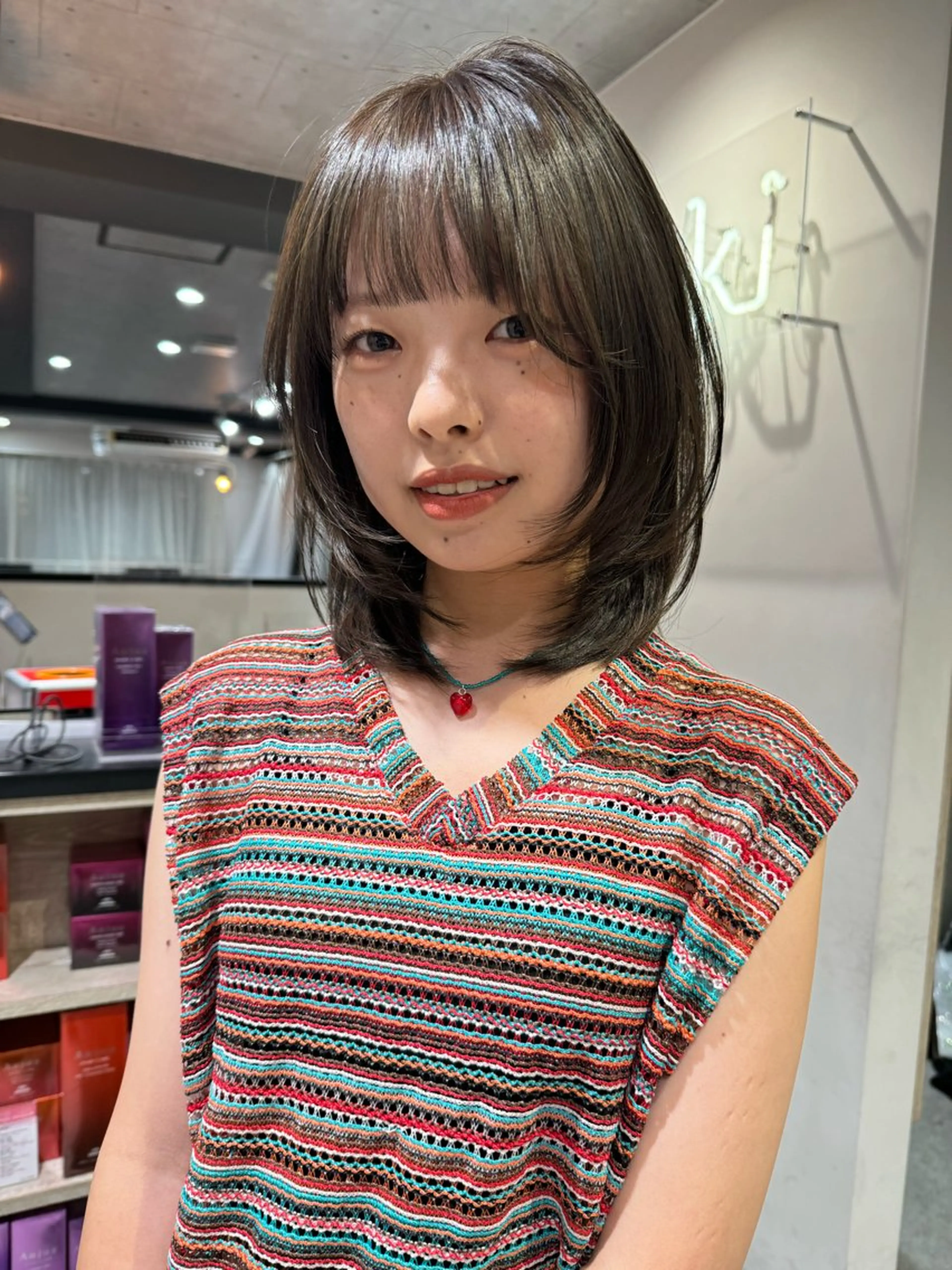 ミディアム カラー カット ヘアカラー ダブルカラー🩰 CHIHIRO👒のヘアスタイル