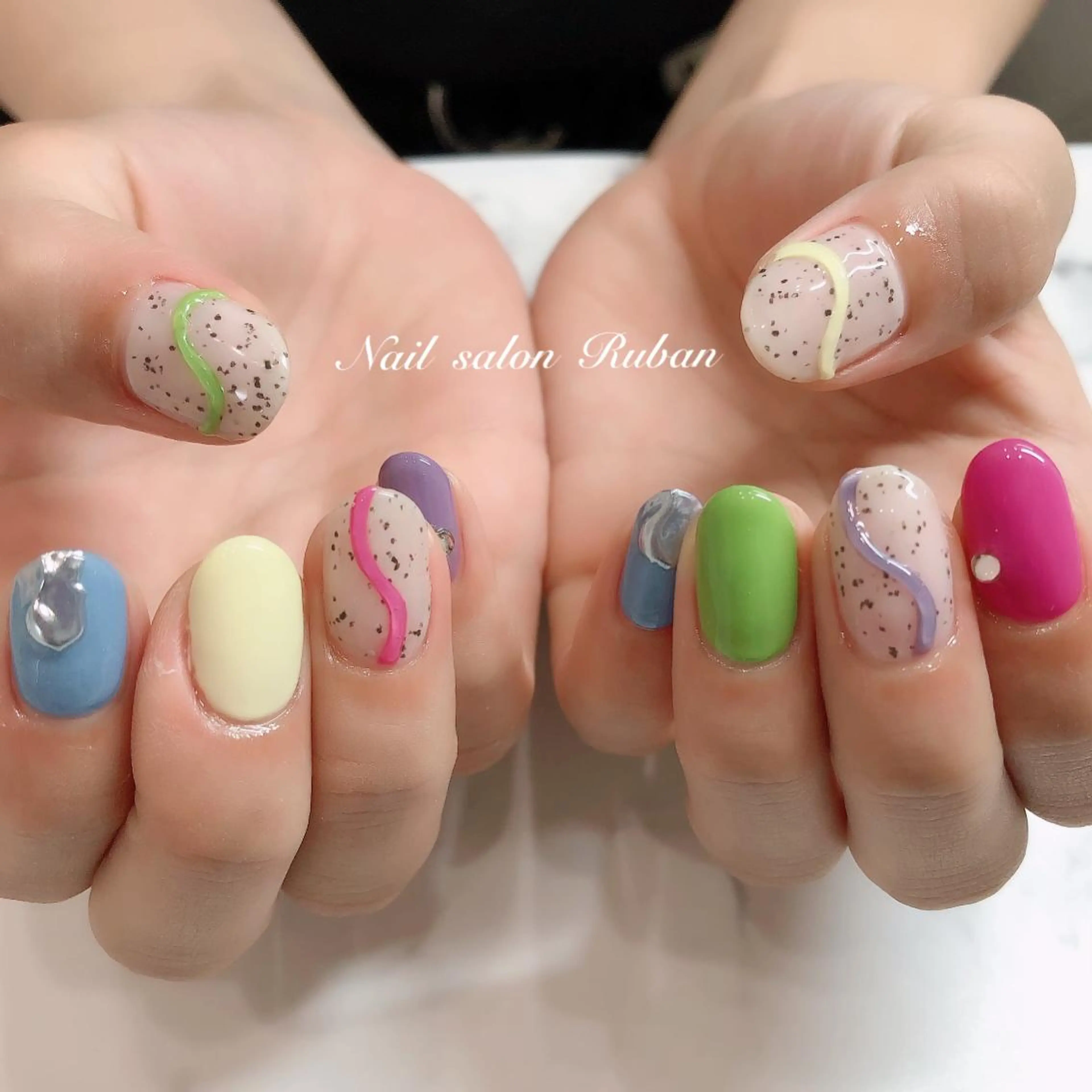 ネイル ぷっくりネイル Nail salon Rubanのネイルデザイン