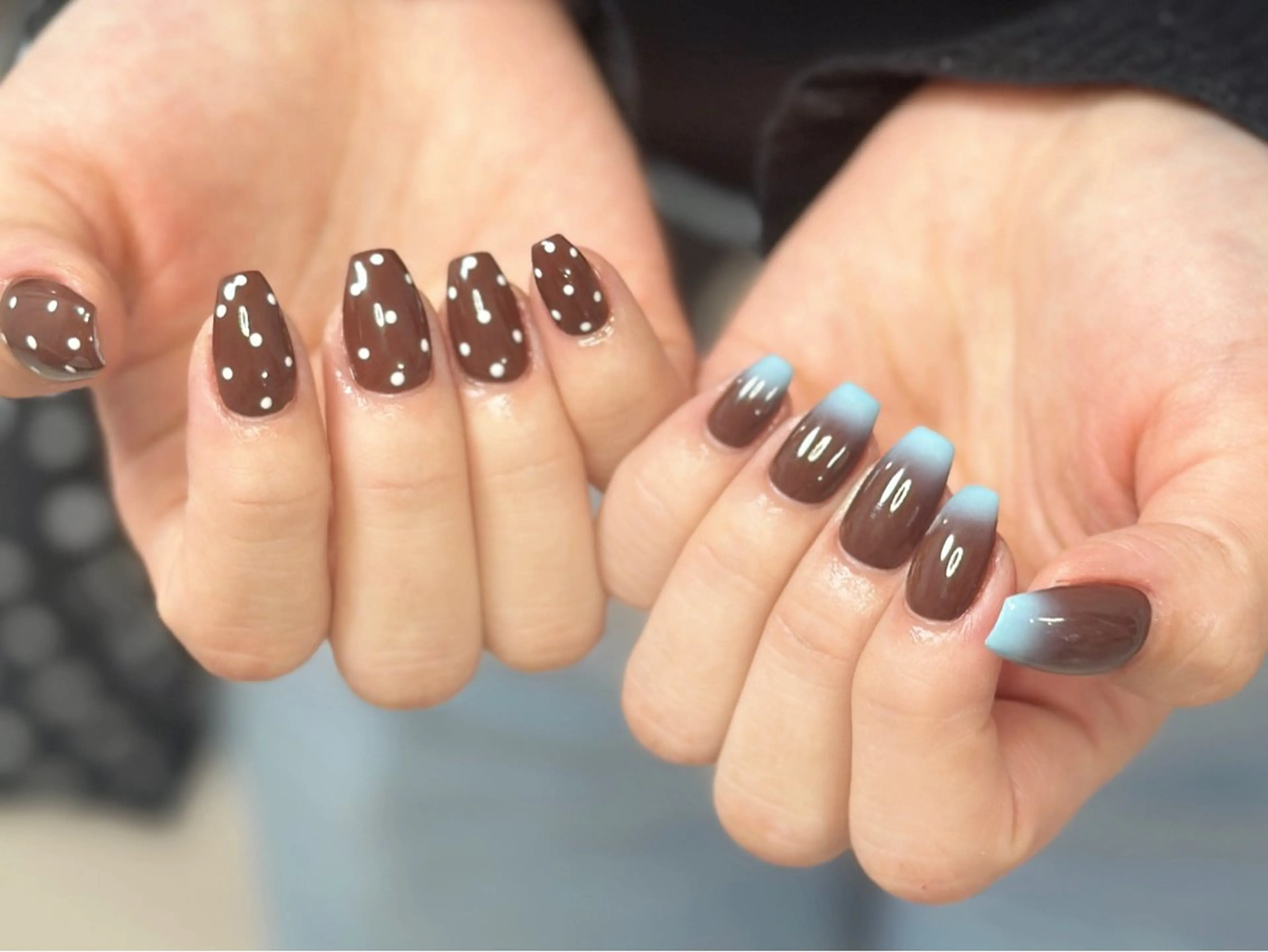 ネイル アートネイル オーロラネイル チークネイル フレンチネイル ガラスフレンチ 🎀YooLi Nail salonのネイルデザイン