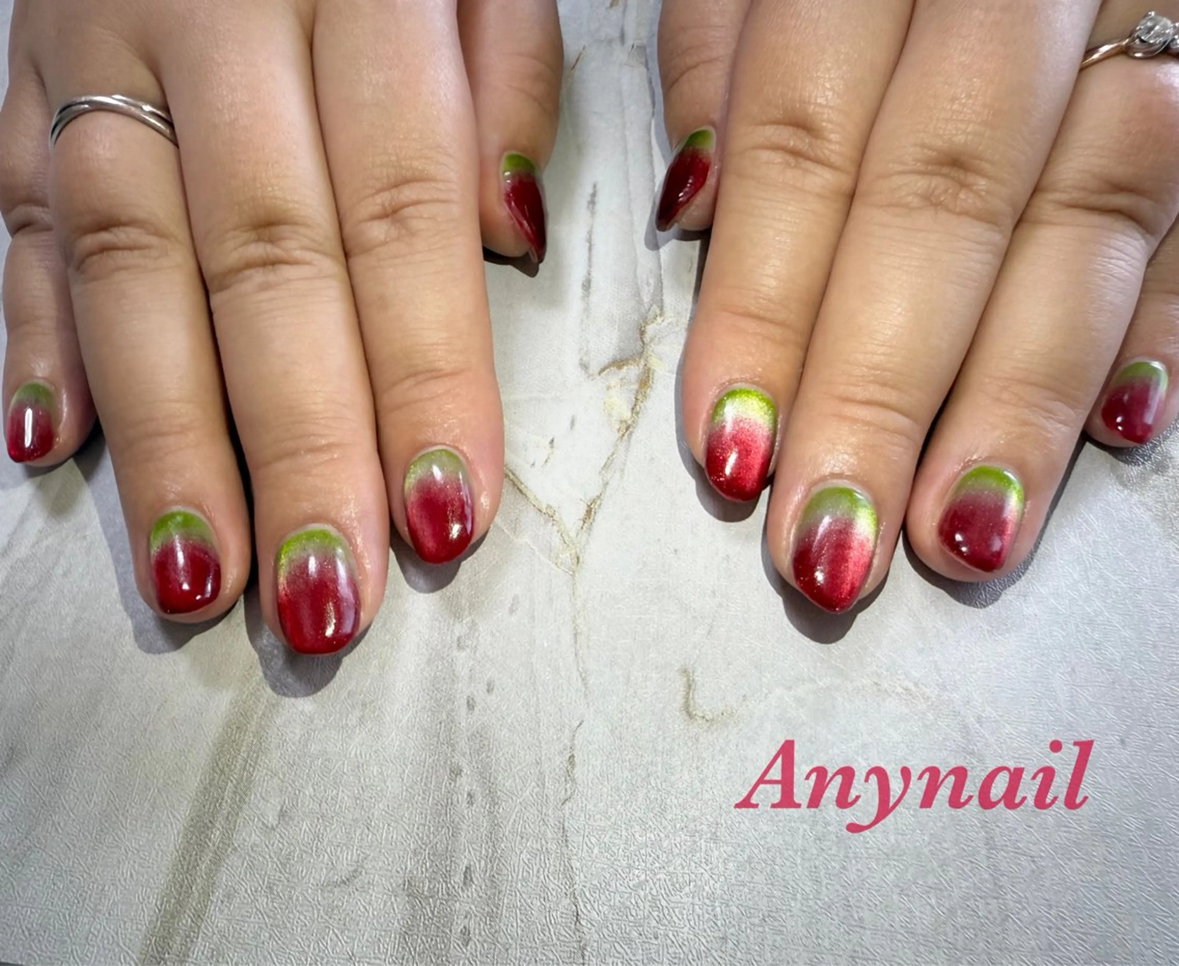 ネイル ブルー マグネットネイル 夏ネイル 岩澤 恵子のネイルデザイン