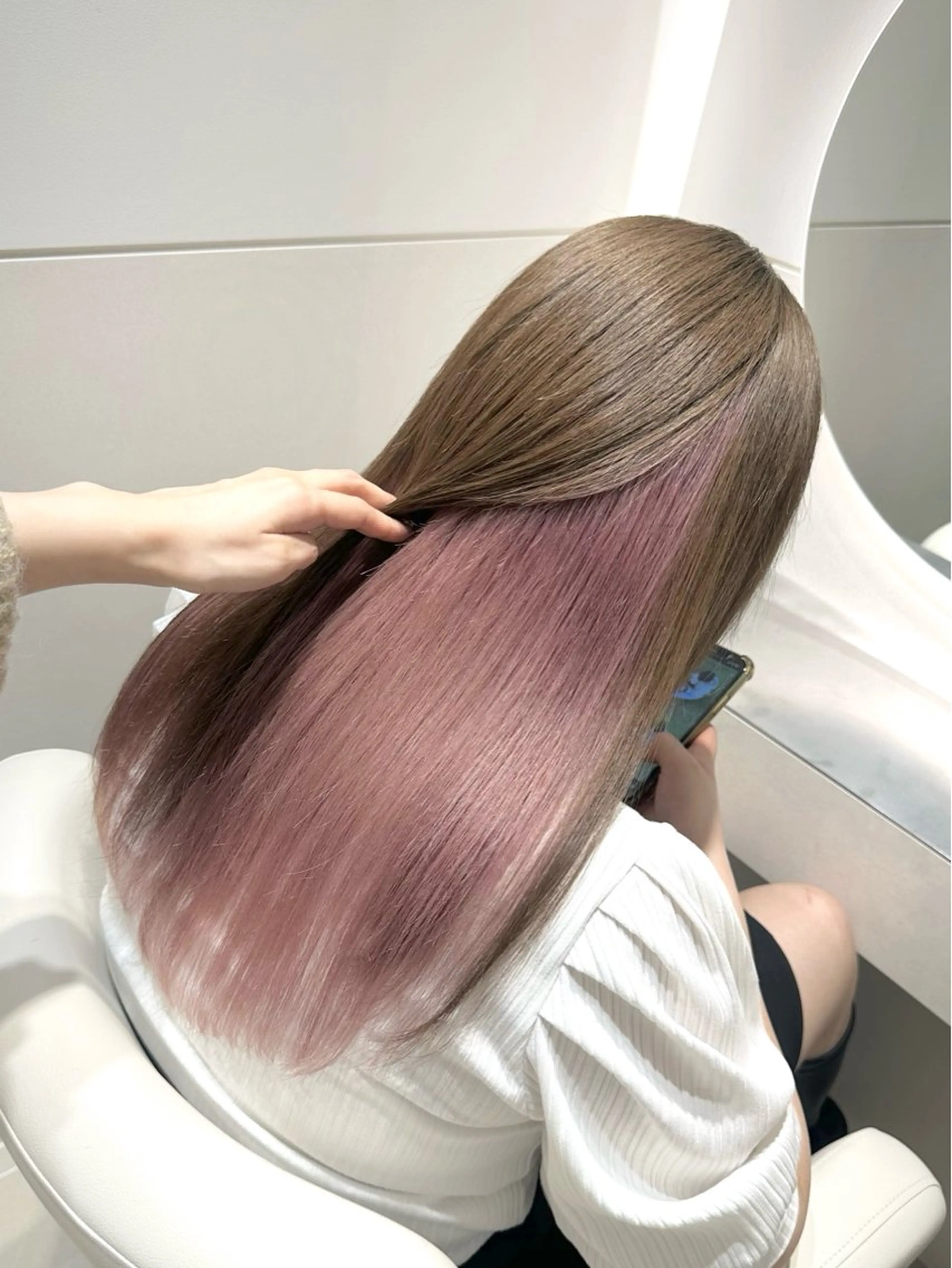 セミロング カラー カット ヘアカラー トリートメント 🩰透明感カラー♡ UTA🩰のヘアスタイル