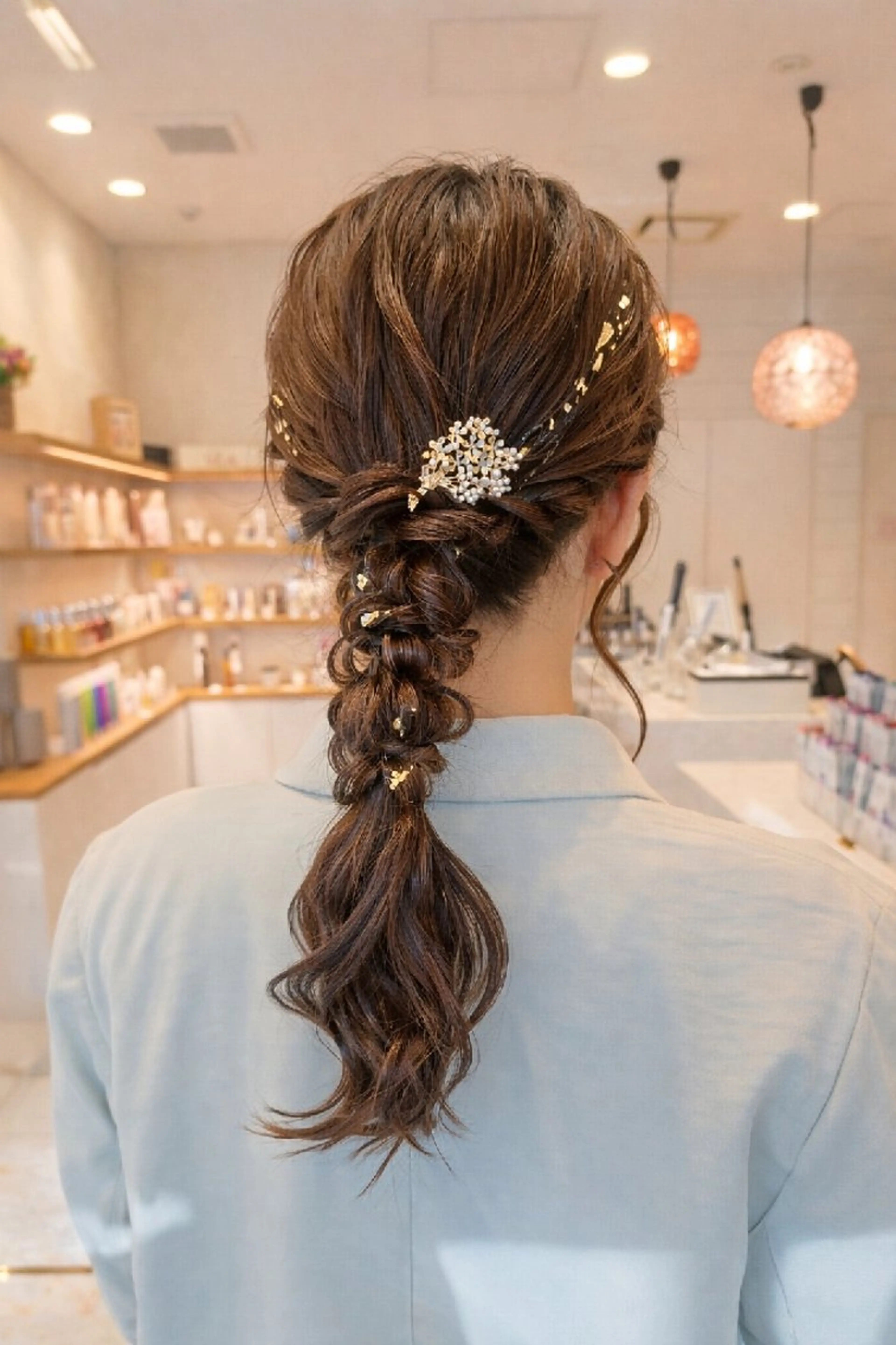 ヘアアレンジ ヘアセット ＭＩＹＵ/透明感 渋谷/ベージュカラーのヘアスタイル