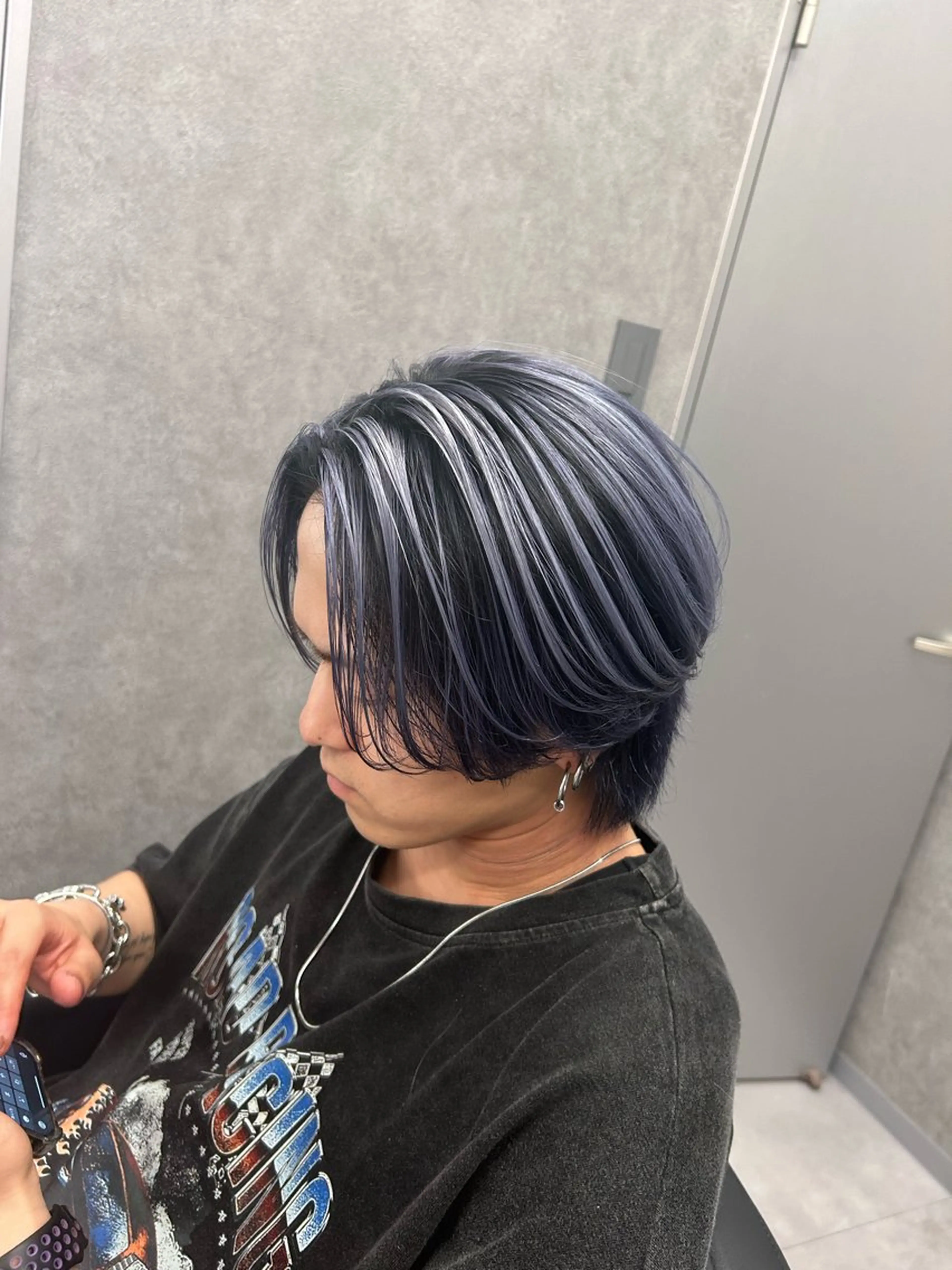 ショート カラー パーマ メンズ メンズバレイヤージュ バレイヤージュ レイヤーカット カット ヘアカラー メンズ特化 👑YUTAのヘアスタイル