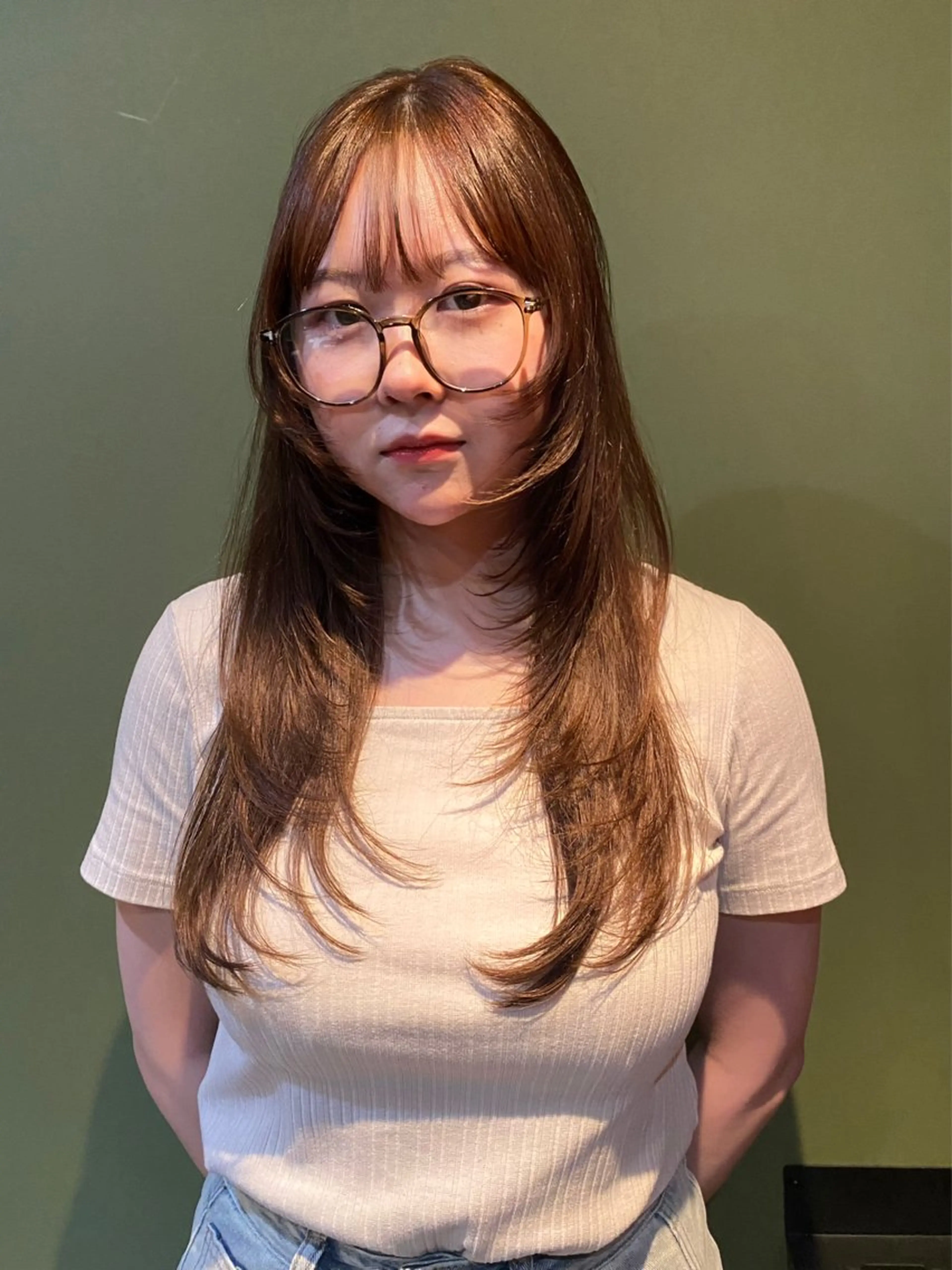 ロング カラー パーマ ブラウンカラー カット ヘアカラー 縮毛矯正 トリートメント mai / linoah˚✧のヘアスタイル