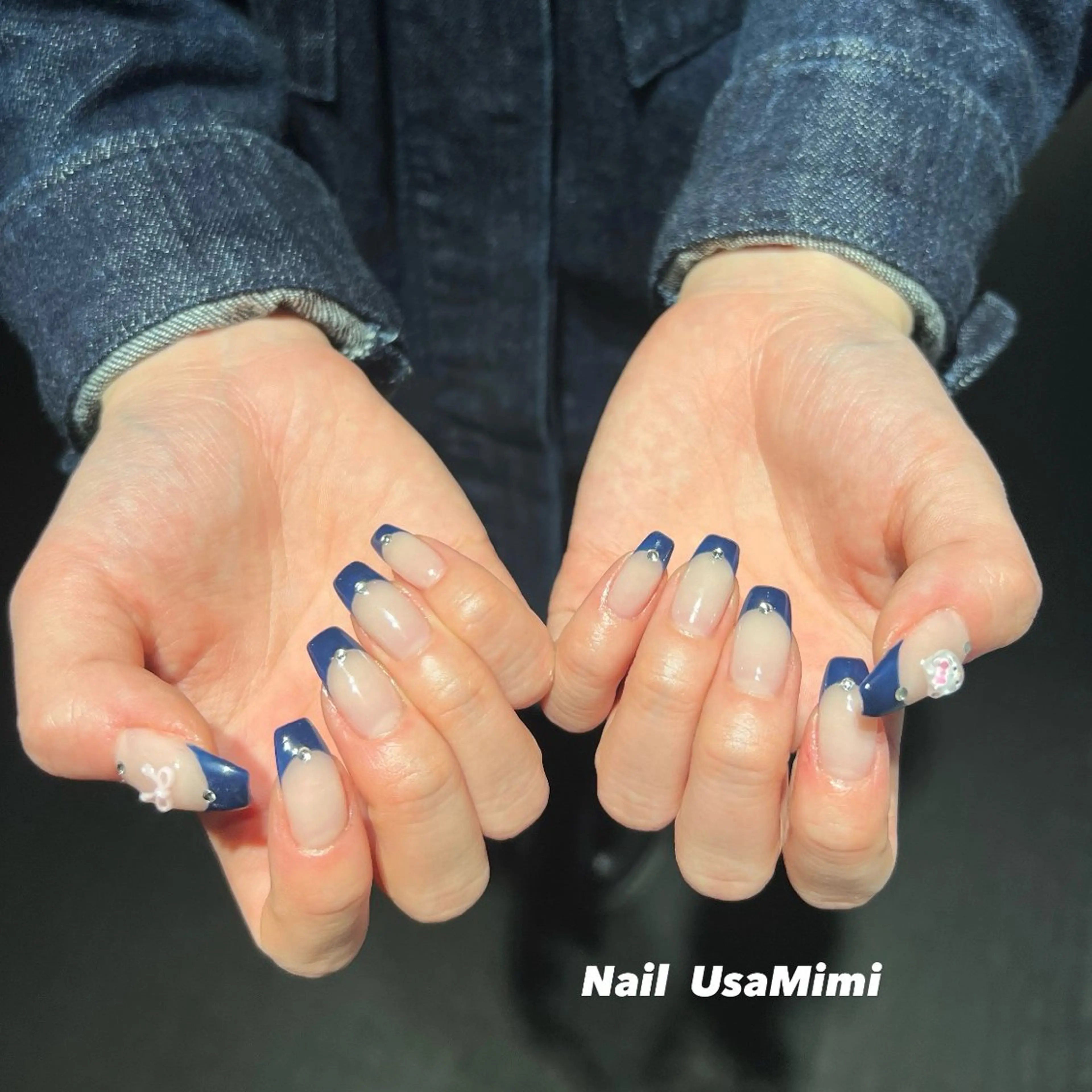 ネイル アートネイル ジェルネイル グラデーション 韓国ネイル ワンカラーネイル ハンドネイル 本町NailUsa Mimi RIKOのネイルデザイン