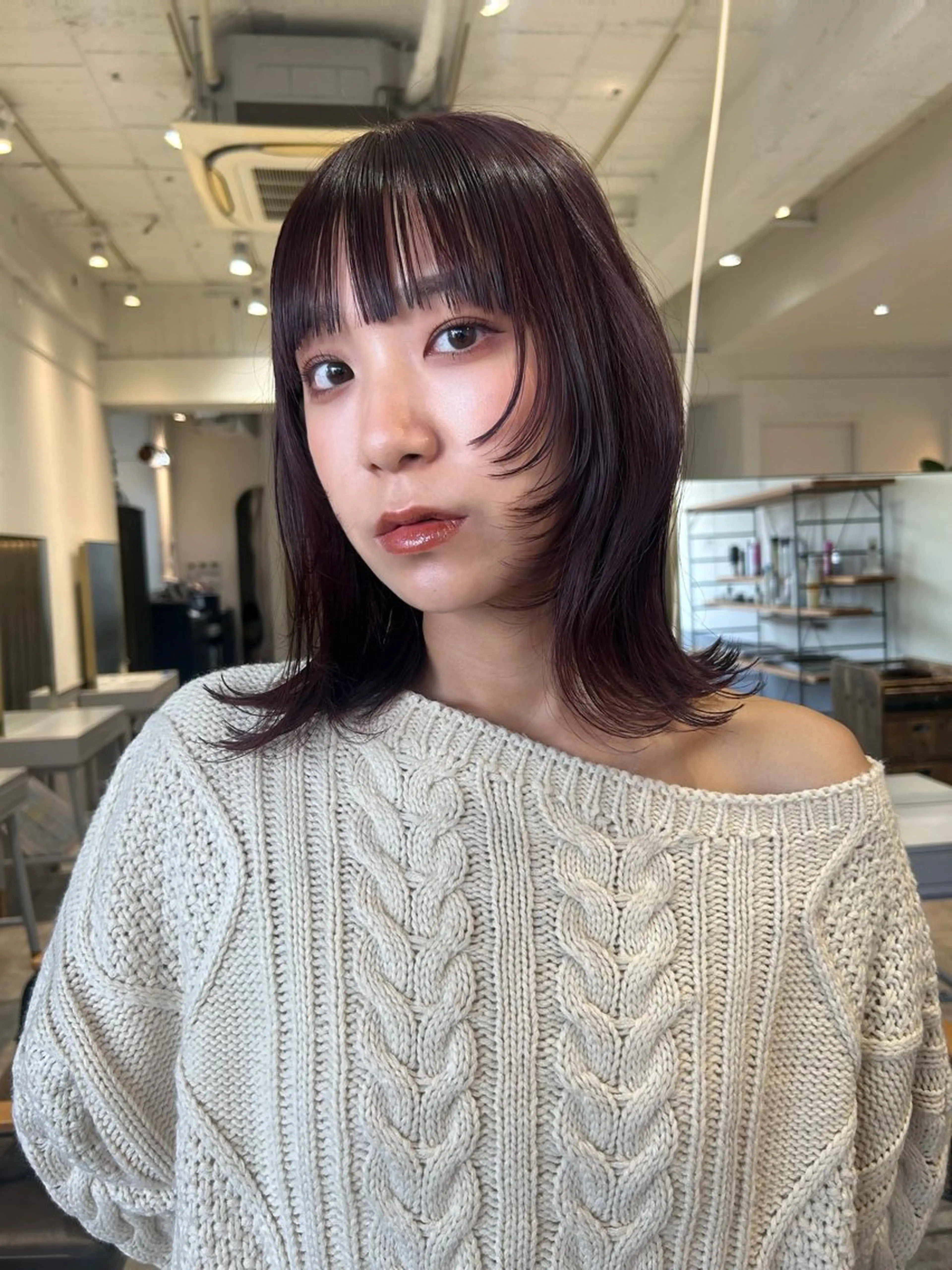 ミディアム hakubo-薄暮-所属・薄暮 マツイ　レンのヘアスタイル