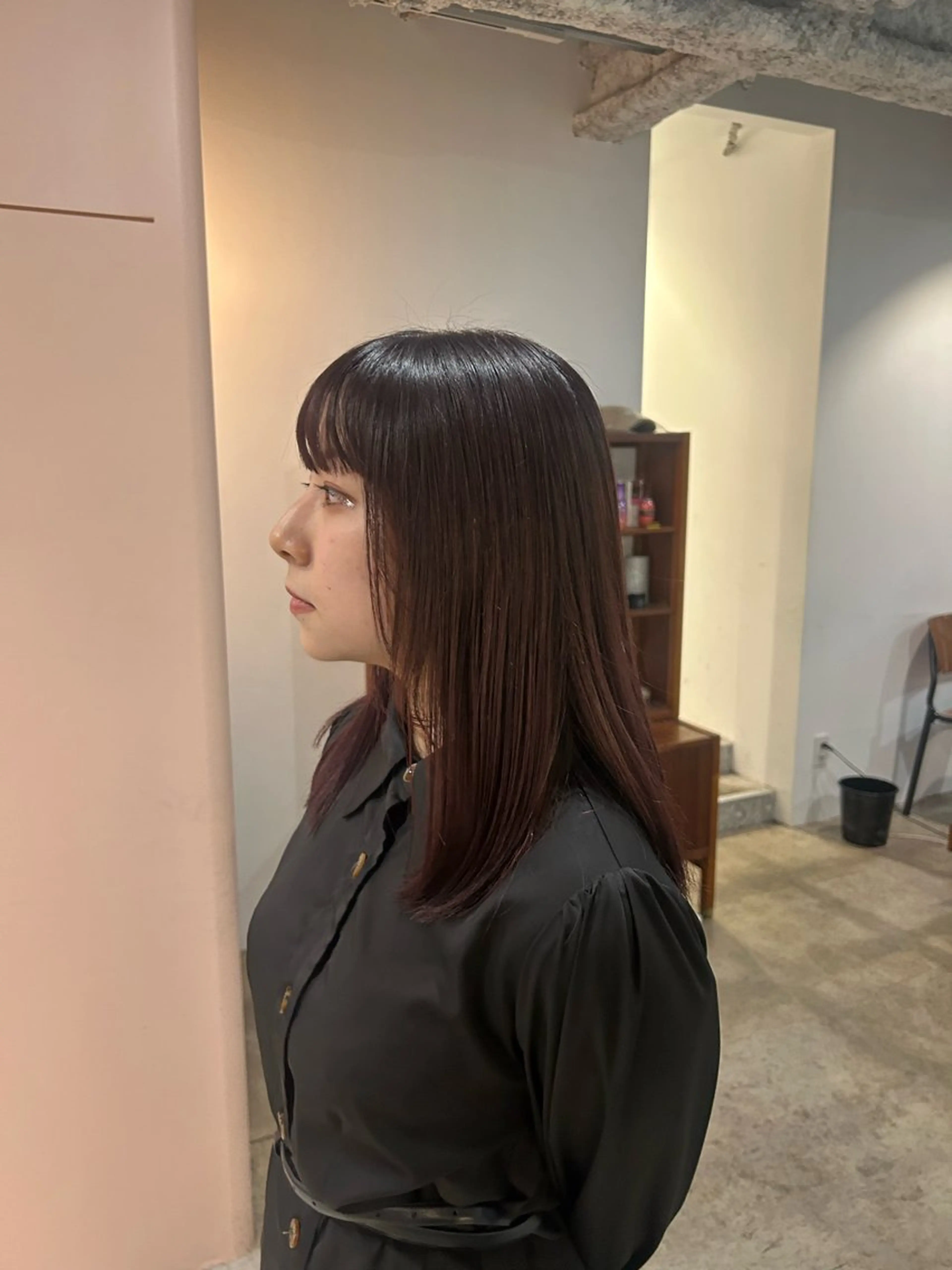 カラー レッドカラー かんだい colorのヘアスタイル