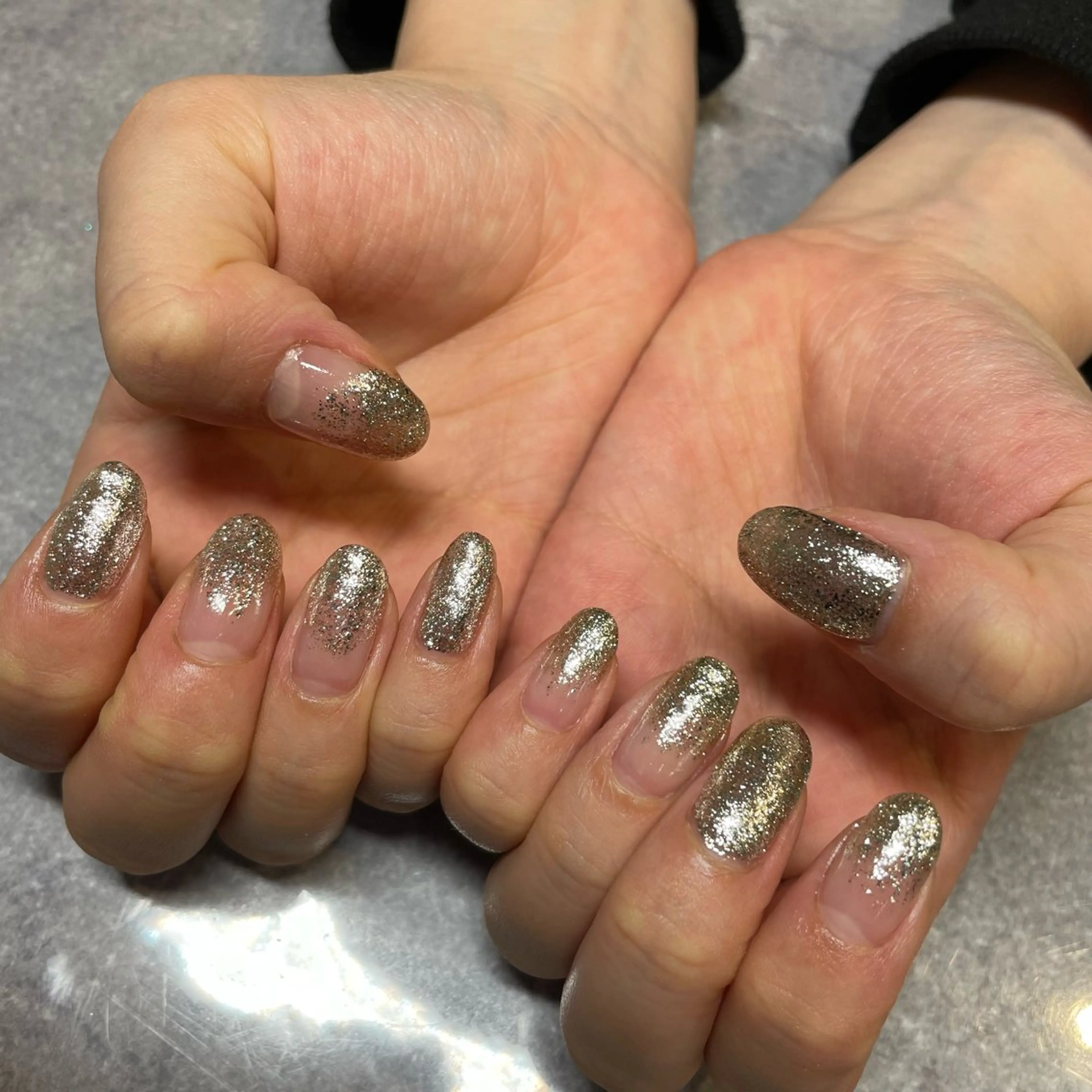 ネイル ジェルネイル ラメ(グリッター) Saaya🫧 _petitのネイルデザイン