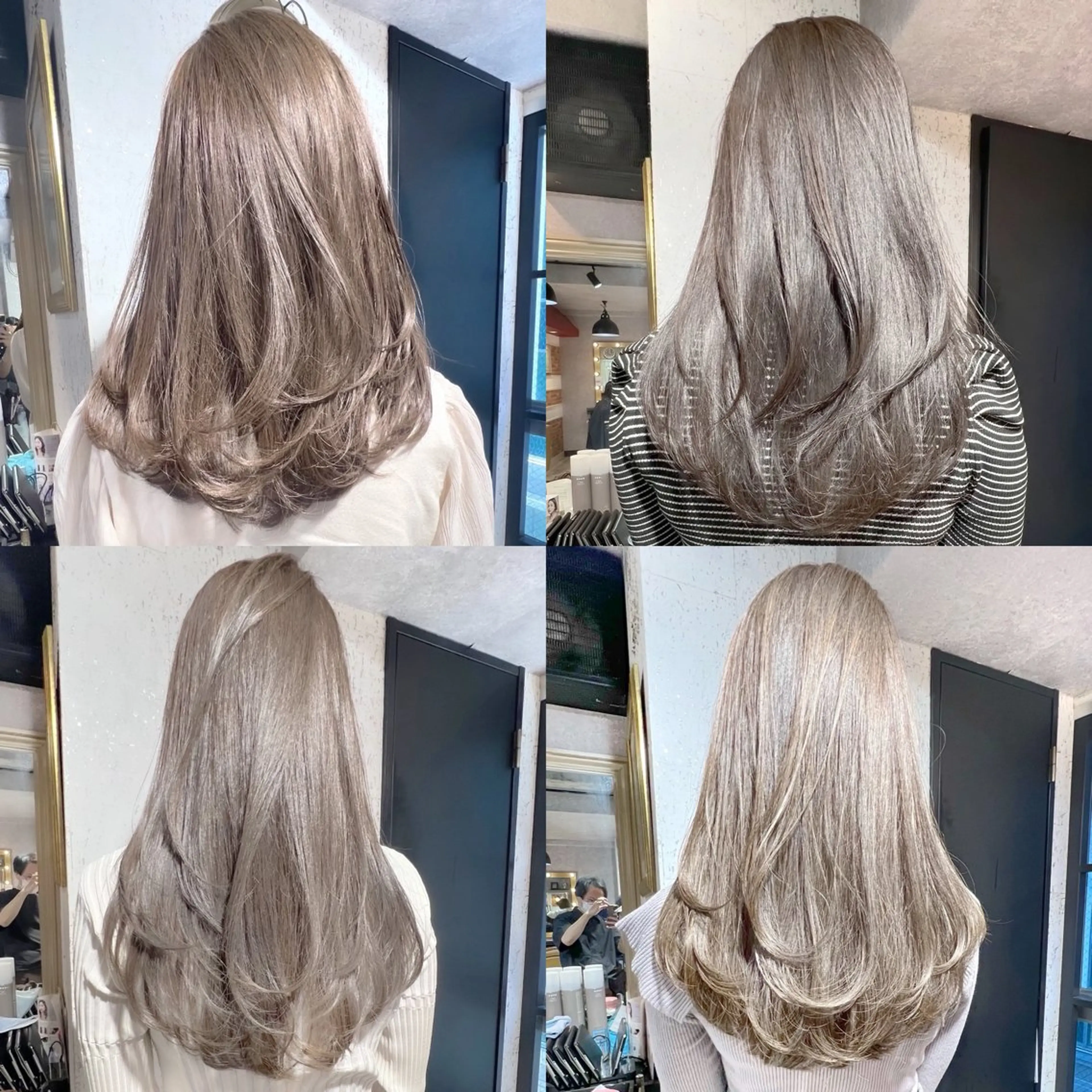 ミディアム カラー ブリーチなし/韓国風 /レイヤー/山口のヘアスタイル