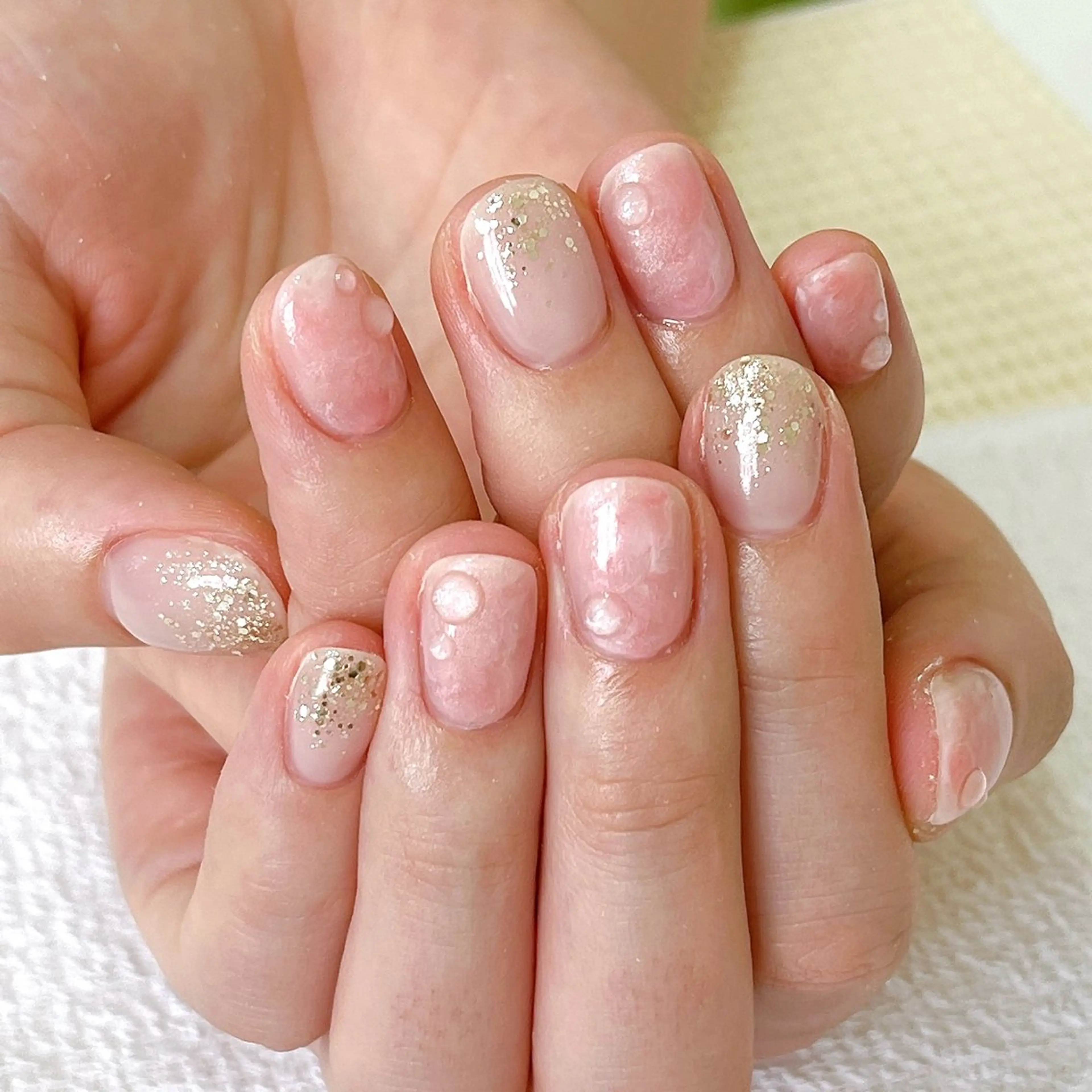 ネイル アートネイル ニュアンスネイル ピンク 伊藤 愛のネイルデザイン