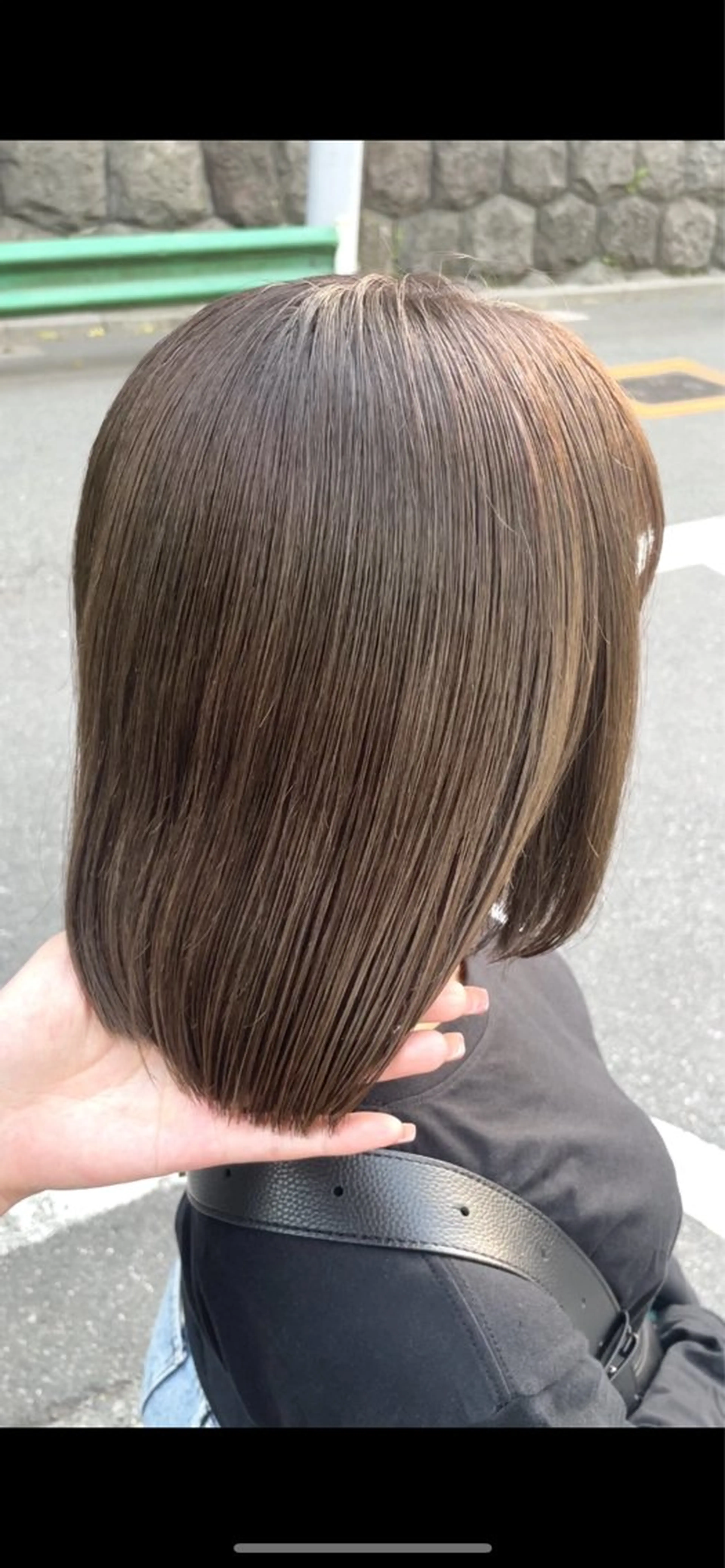 ミディアム カラー ベージュカラー ブラウンカラー オリーブベージュ オリーブブラウン ボブ ご新規様限定 透明感カラーKANAのヘアスタイル