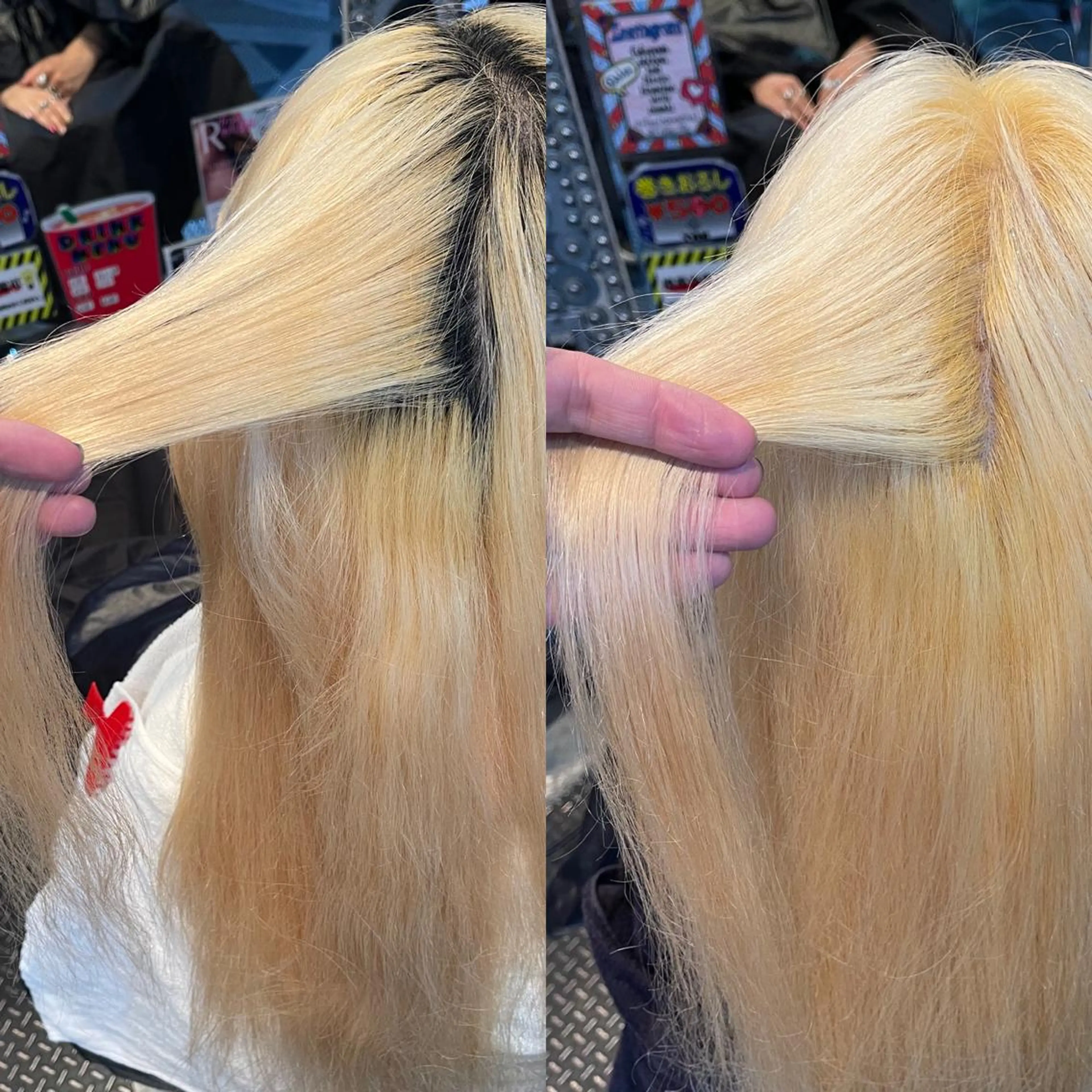 ロング カラー ヘアアレンジ ブリーチ 🌈派手髪エクステ ブレイズ🌈ひろとのヘアスタイル