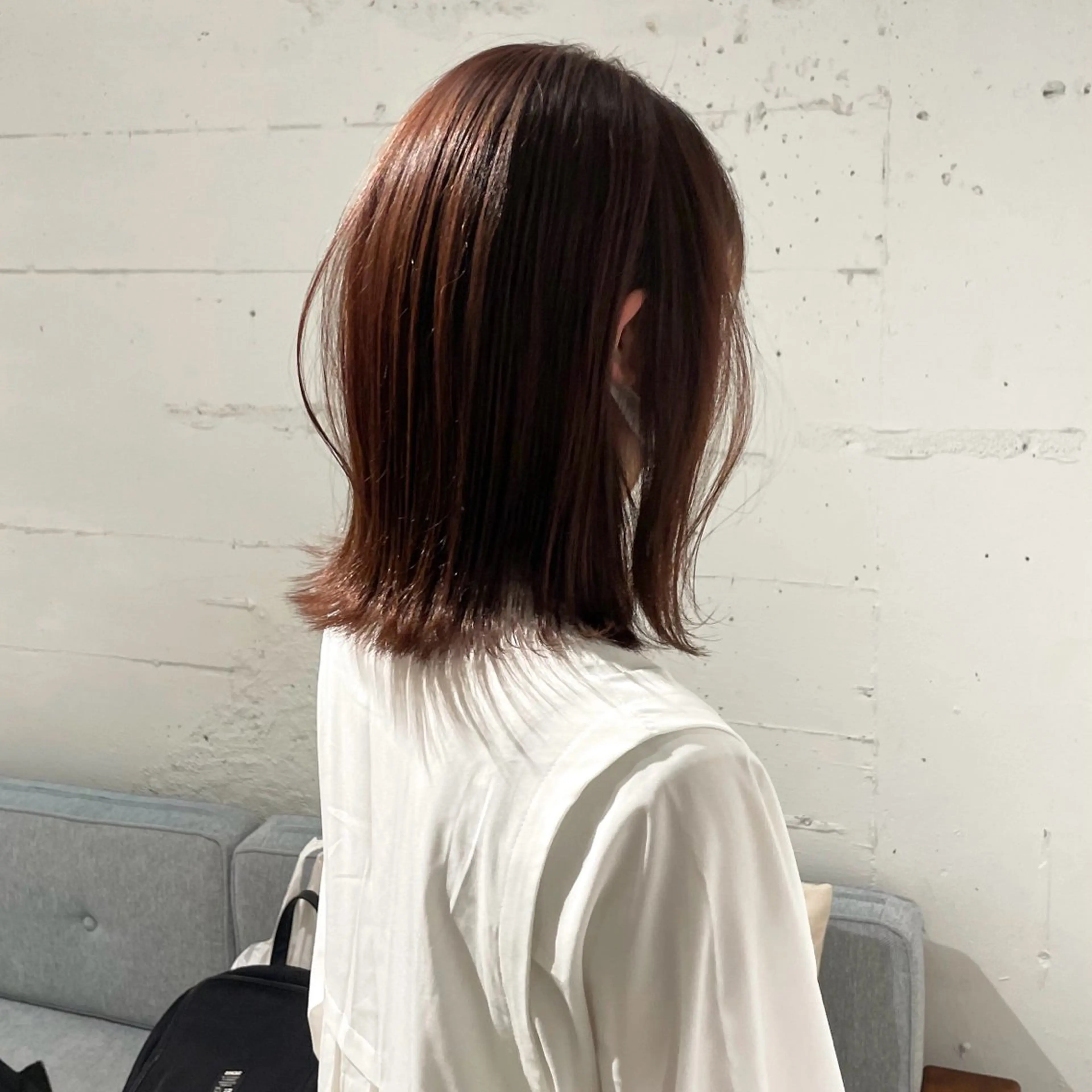 ミディアム カラー ヘアカラー トリートメント 暖色カラー / rio🐏 / 目黒のヘアスタイル