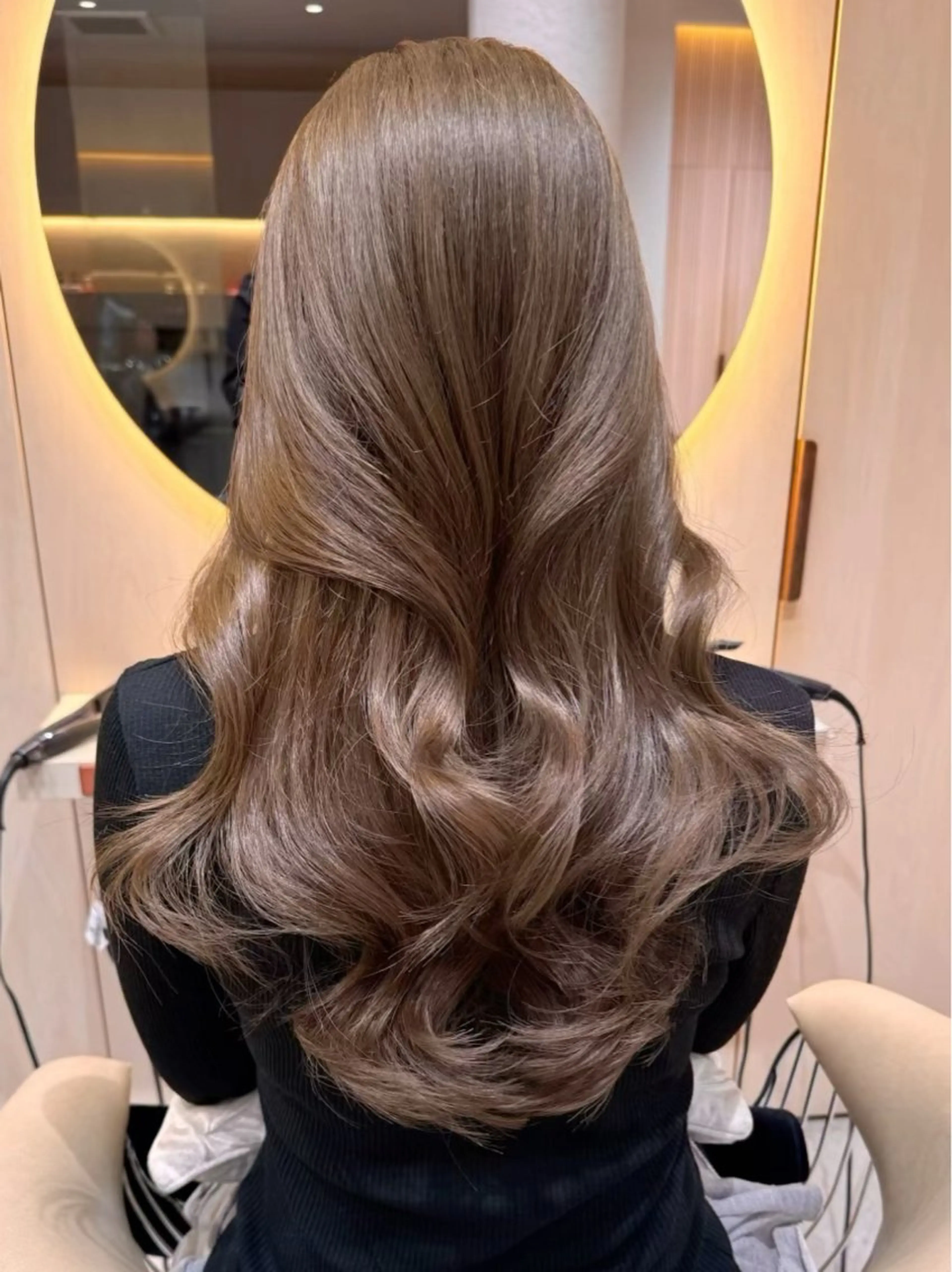 ロング カラー カット ヘアカラー トリートメント ❤️ブリーチなし💚 ダブルカラー平野実花のヘアスタイル