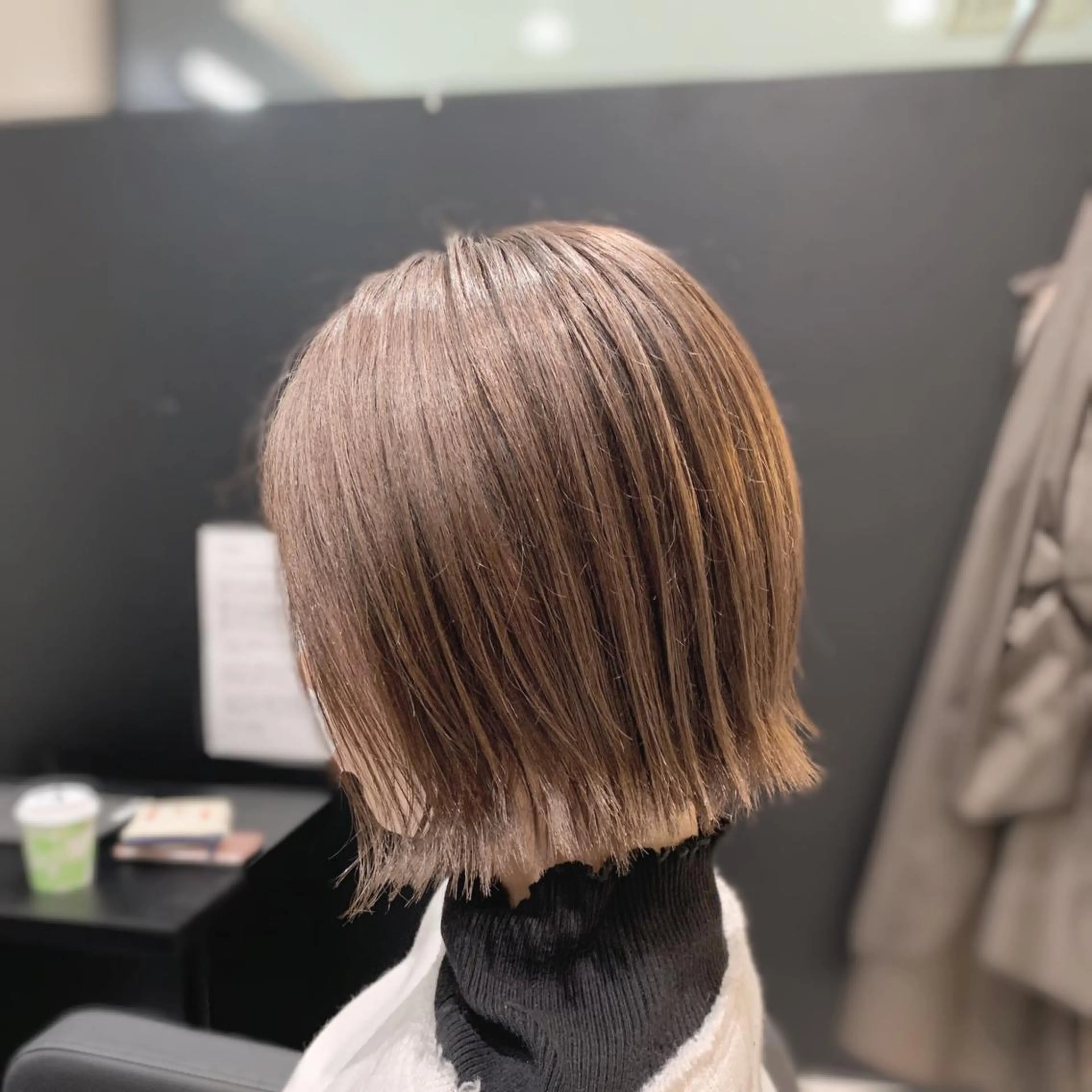 ミディアム カラー ヘアアレンジ ネイル マツエク・マツパ ボブ ボブ、縮毛矯正👑 心斎橋/高城涼也のヘアスタイル