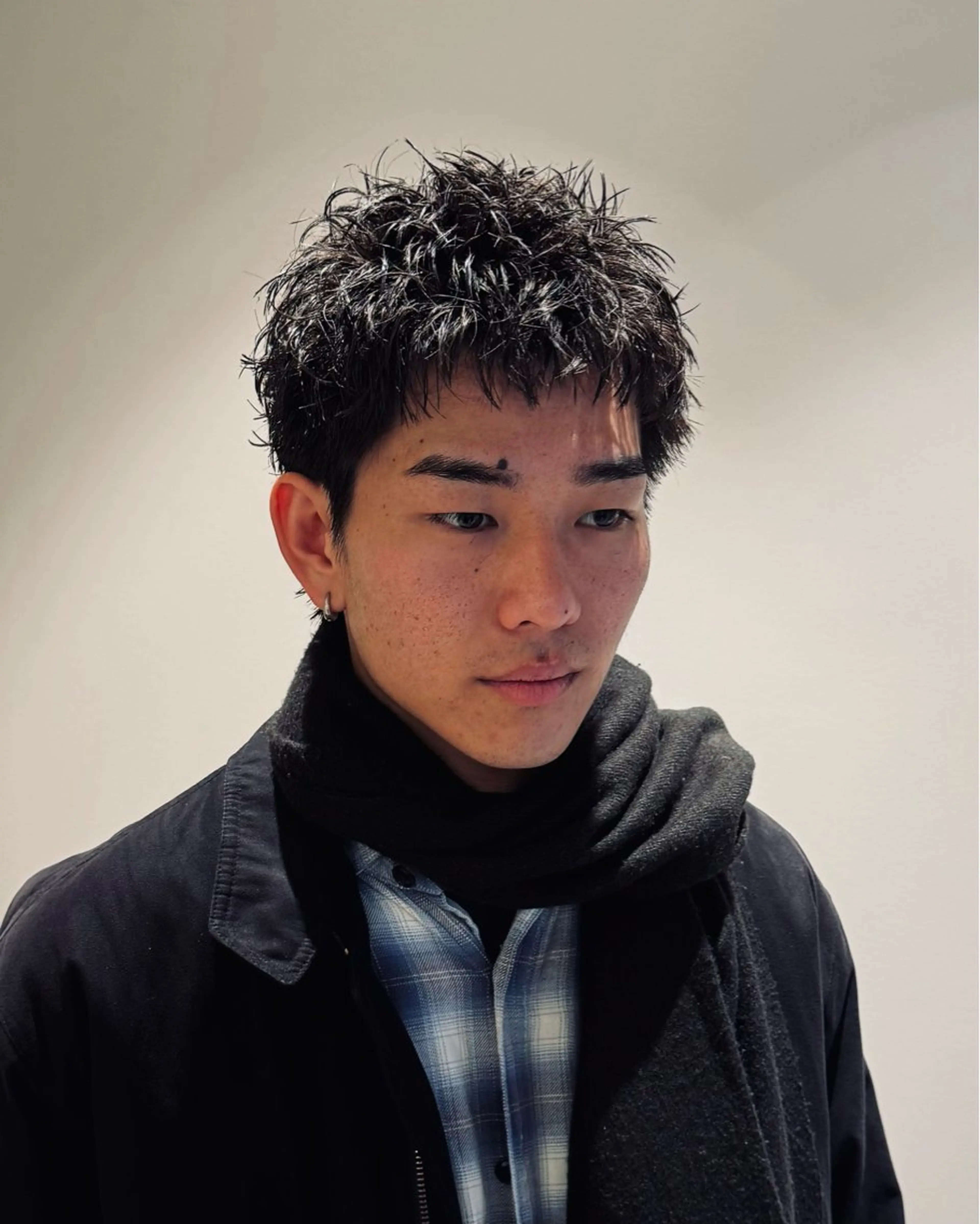 ショート パーマ メンズ メンズパーマ ショートヘア カット パーマ メンズ特化 丸山 航輝のヘアスタイル