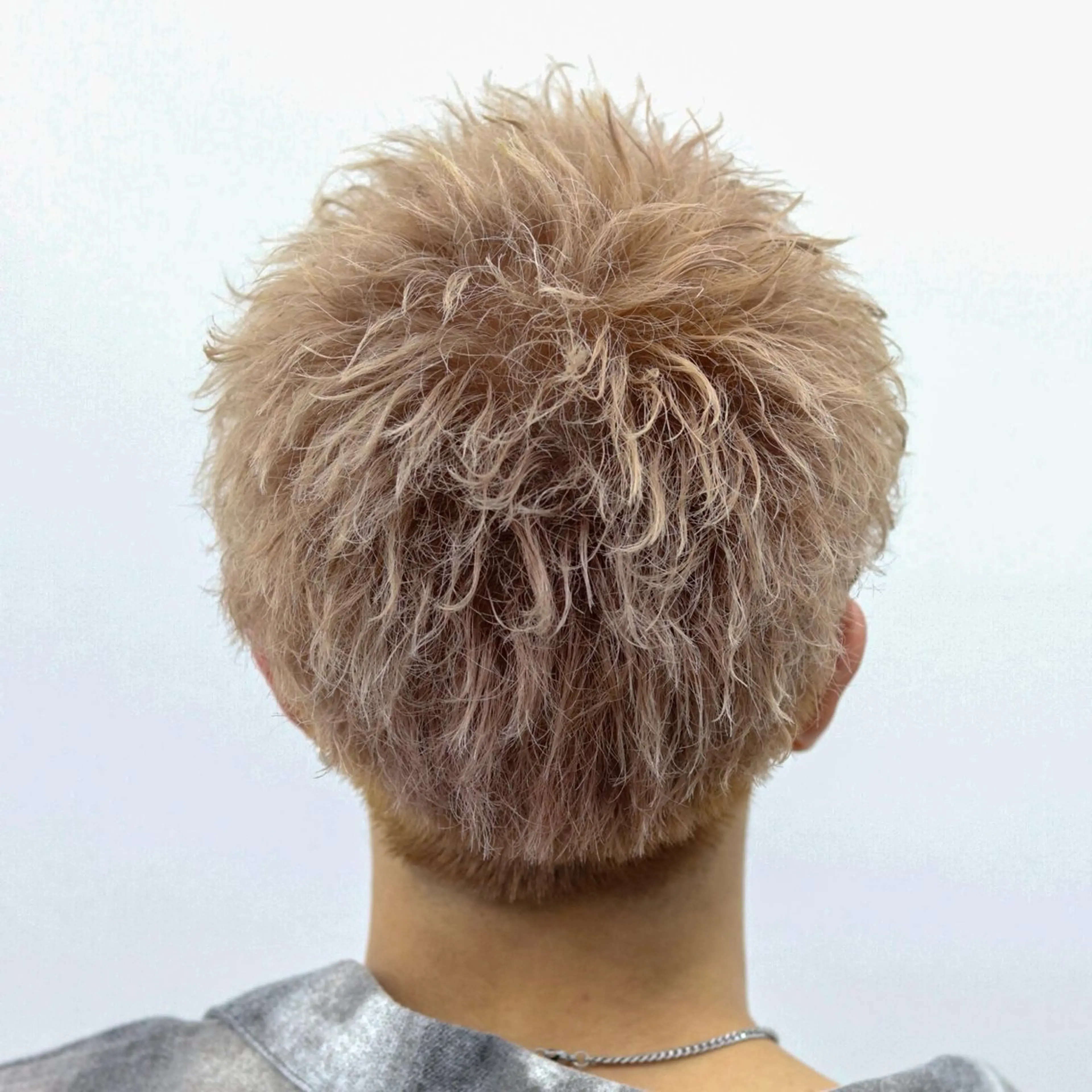 ショート カラー パーマ メンズ カット ヘアカラー トリートメント ハイトーン/メンズマ ッシュ/KYOHEIのヘアスタイル