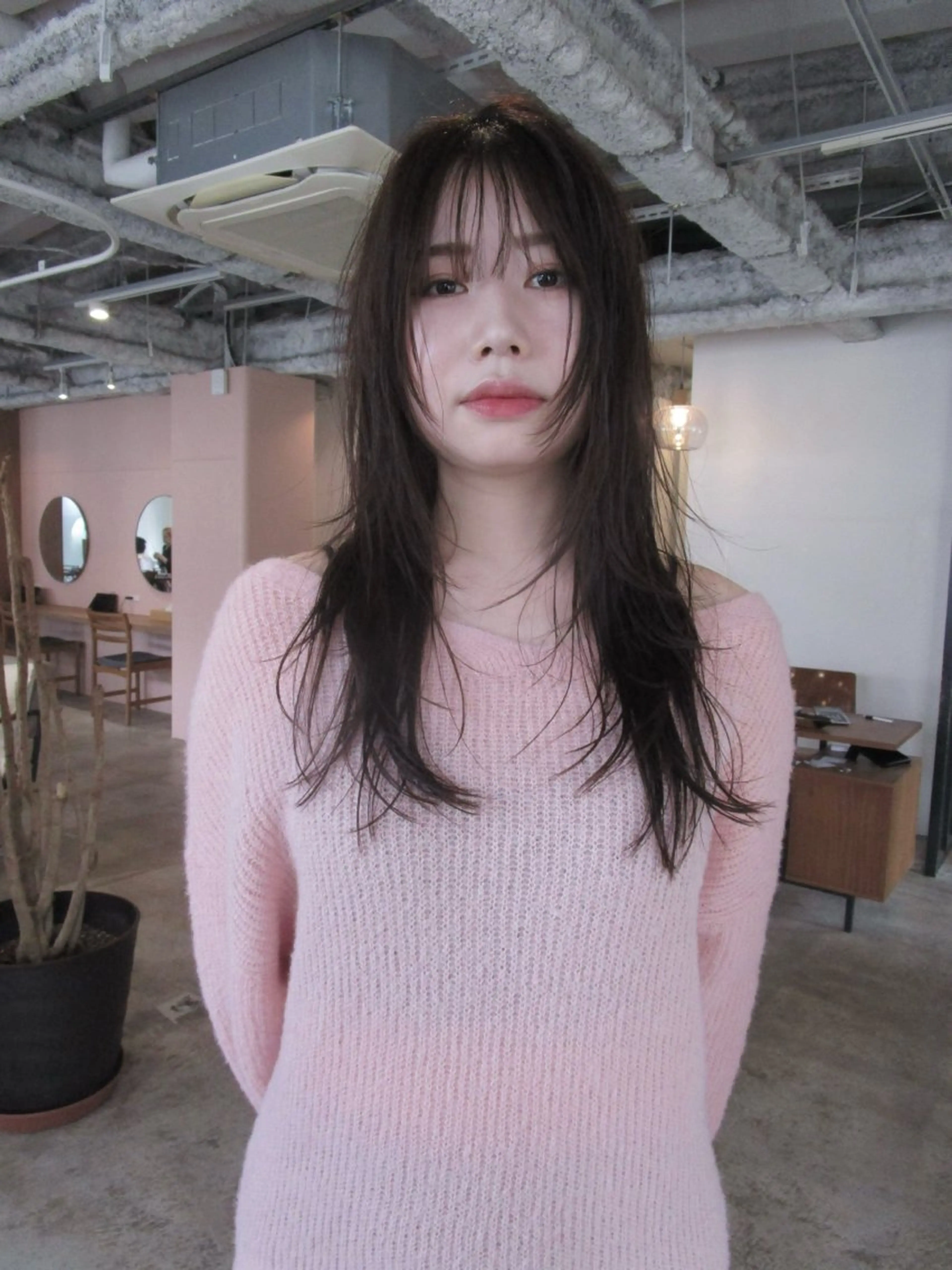 ロング カラー グレージュ レイヤーカット 似合わせカット カット ヘアカラー yu maのヘアスタイル