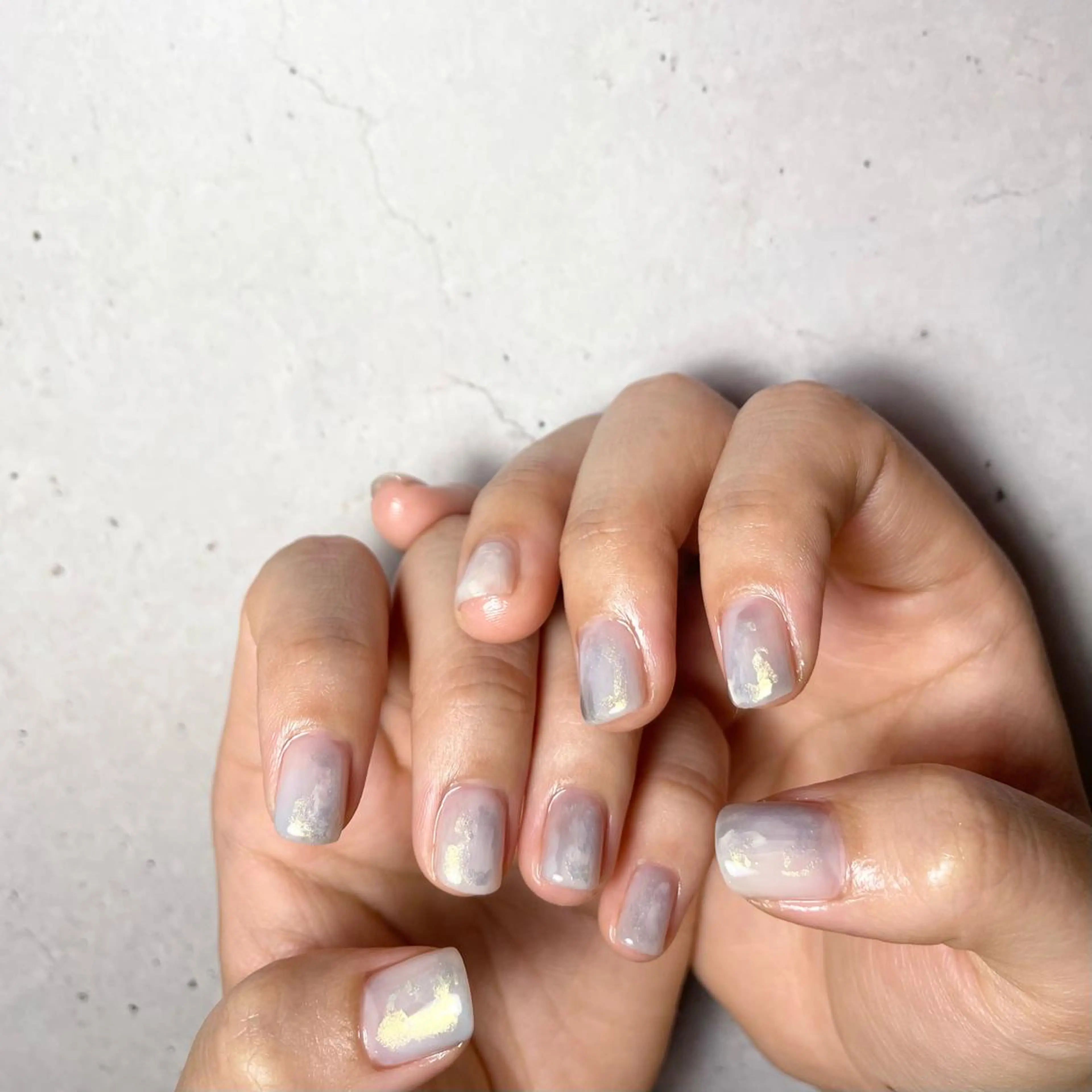 ネイル アートネイル ブルー ジェルネイル ニュアンスネイル オフィスネイル ハンドネイル popolina kanakoのネイルデザイン