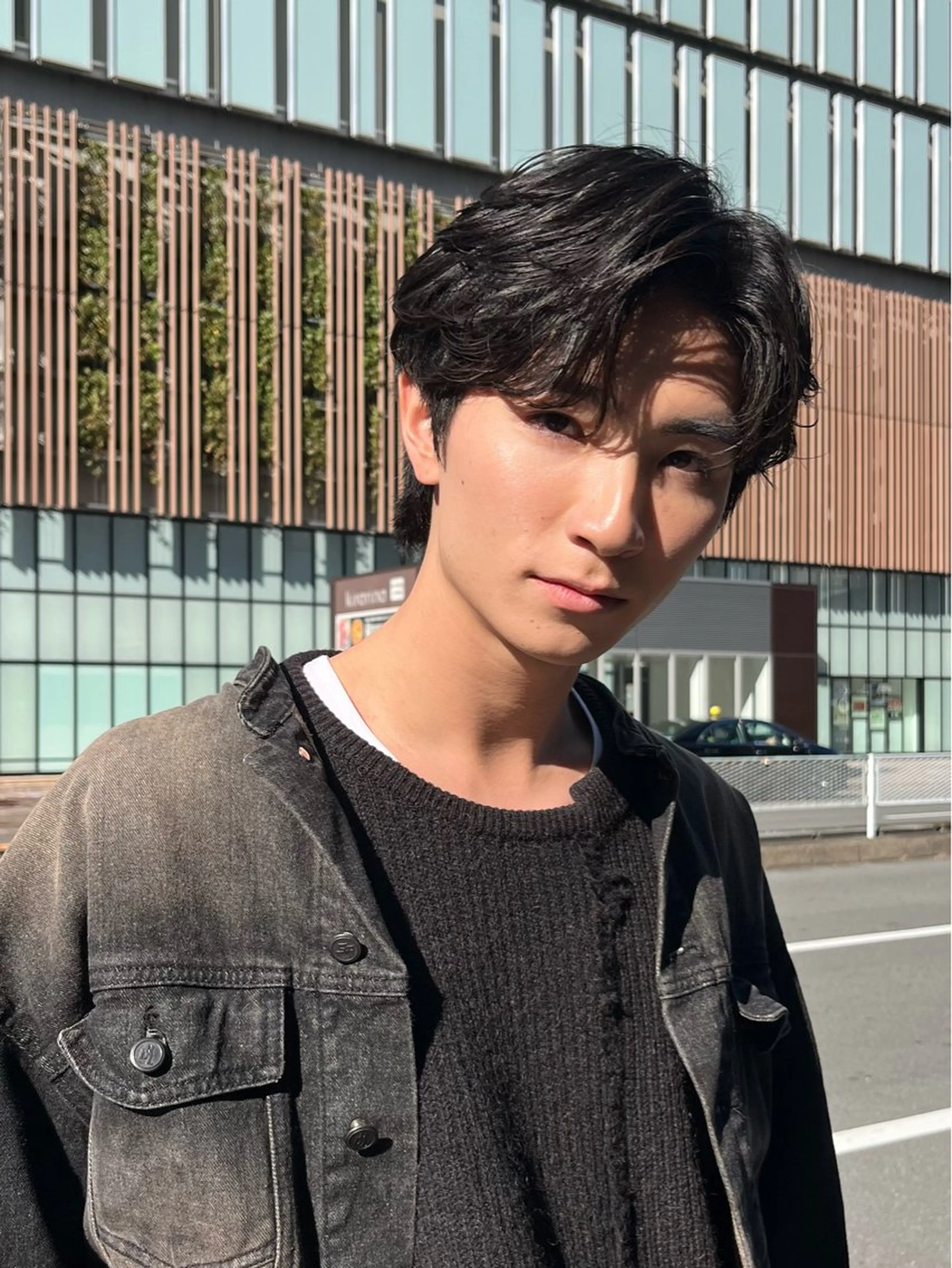 ショート カラー パーマ メンズ センターパート ショートヘア カット 【メンズ縮毛矯正/ Ryokaのヘアスタイル