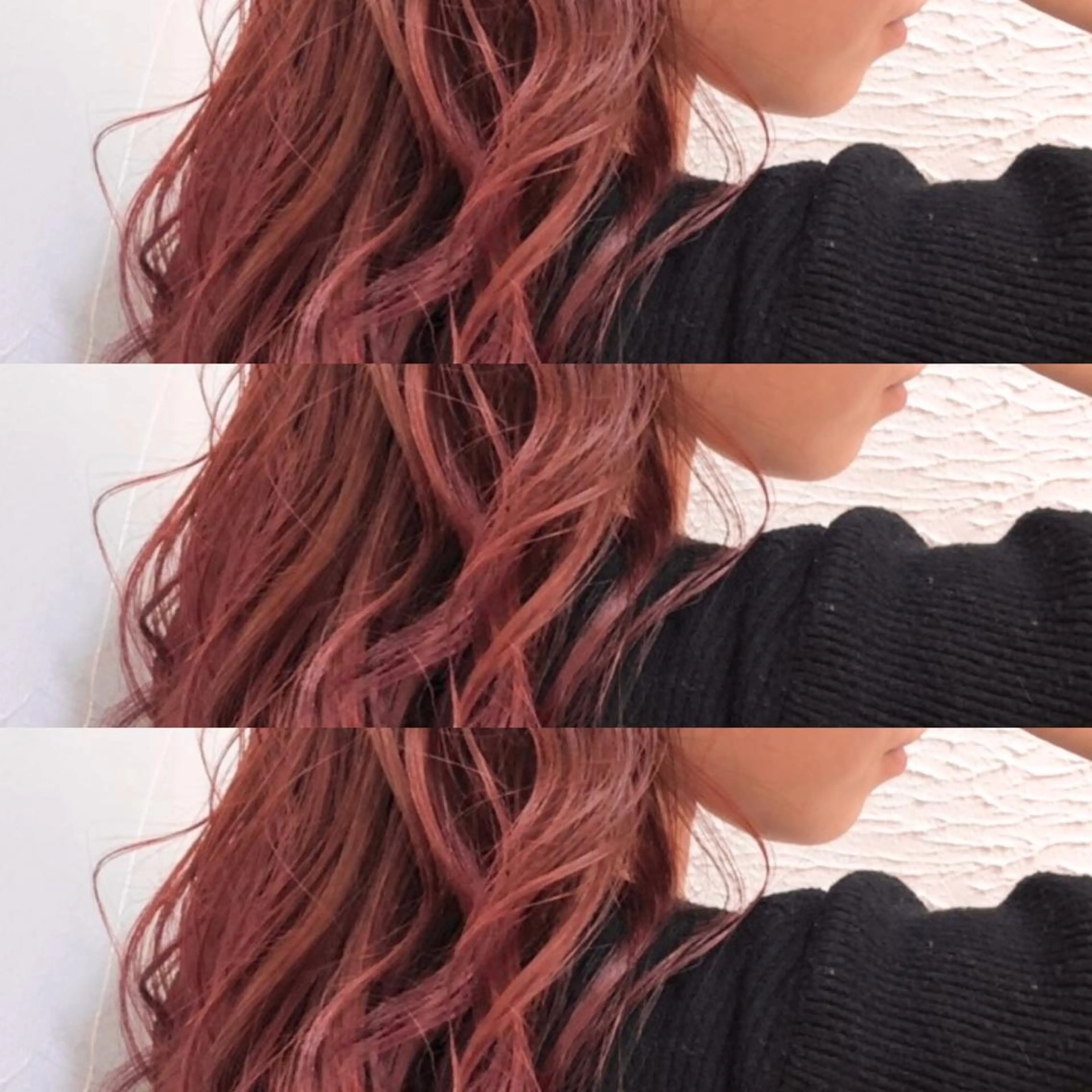 ロング カラー グラデーションカラー ルビー 樋口健人/ハイライト /白髪ぼかし/艶髪のヘアスタイル