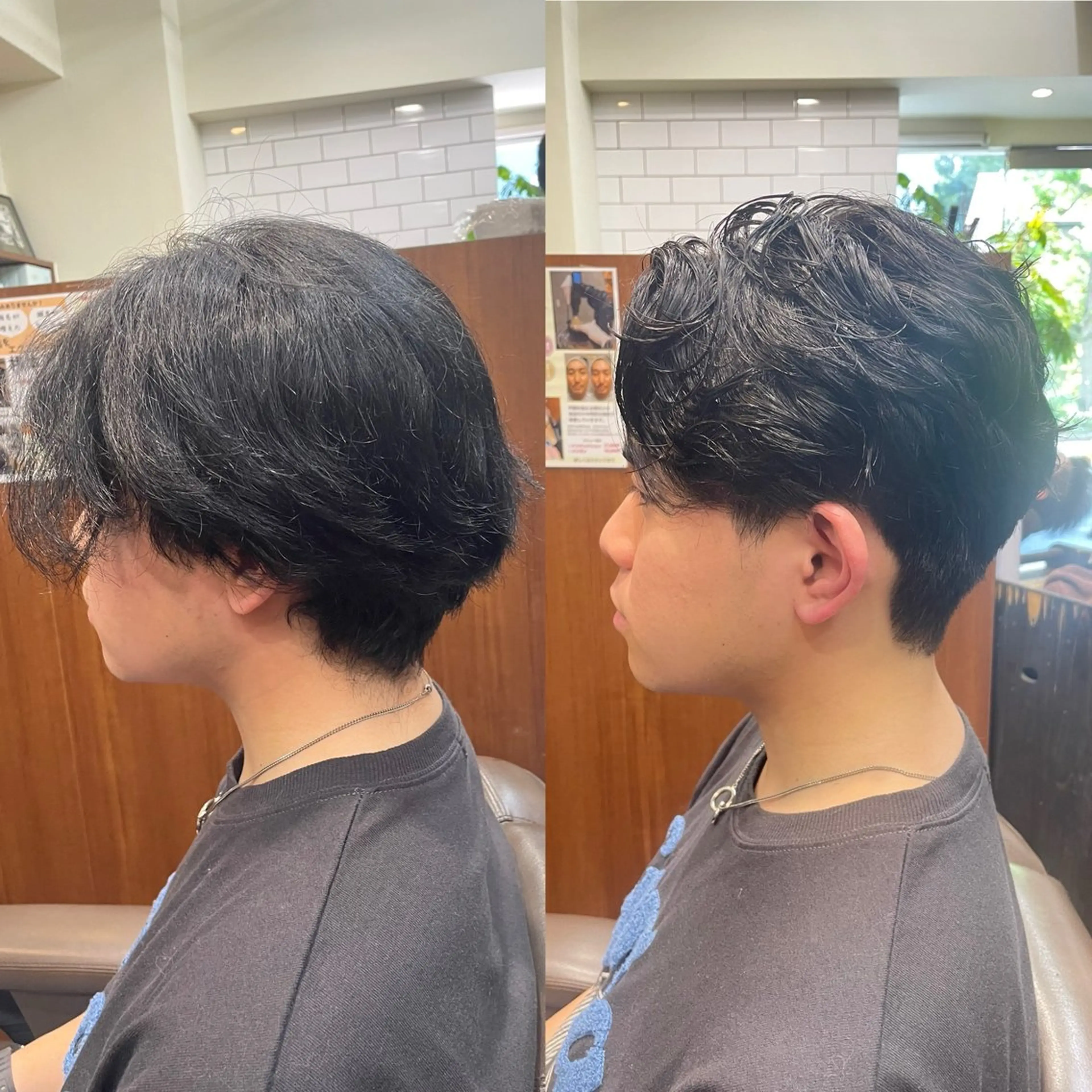 ミディアム パーマ メンズ カット パーマ 💈トレサンパ 💈金山駅✂︎愛実のヘアスタイル