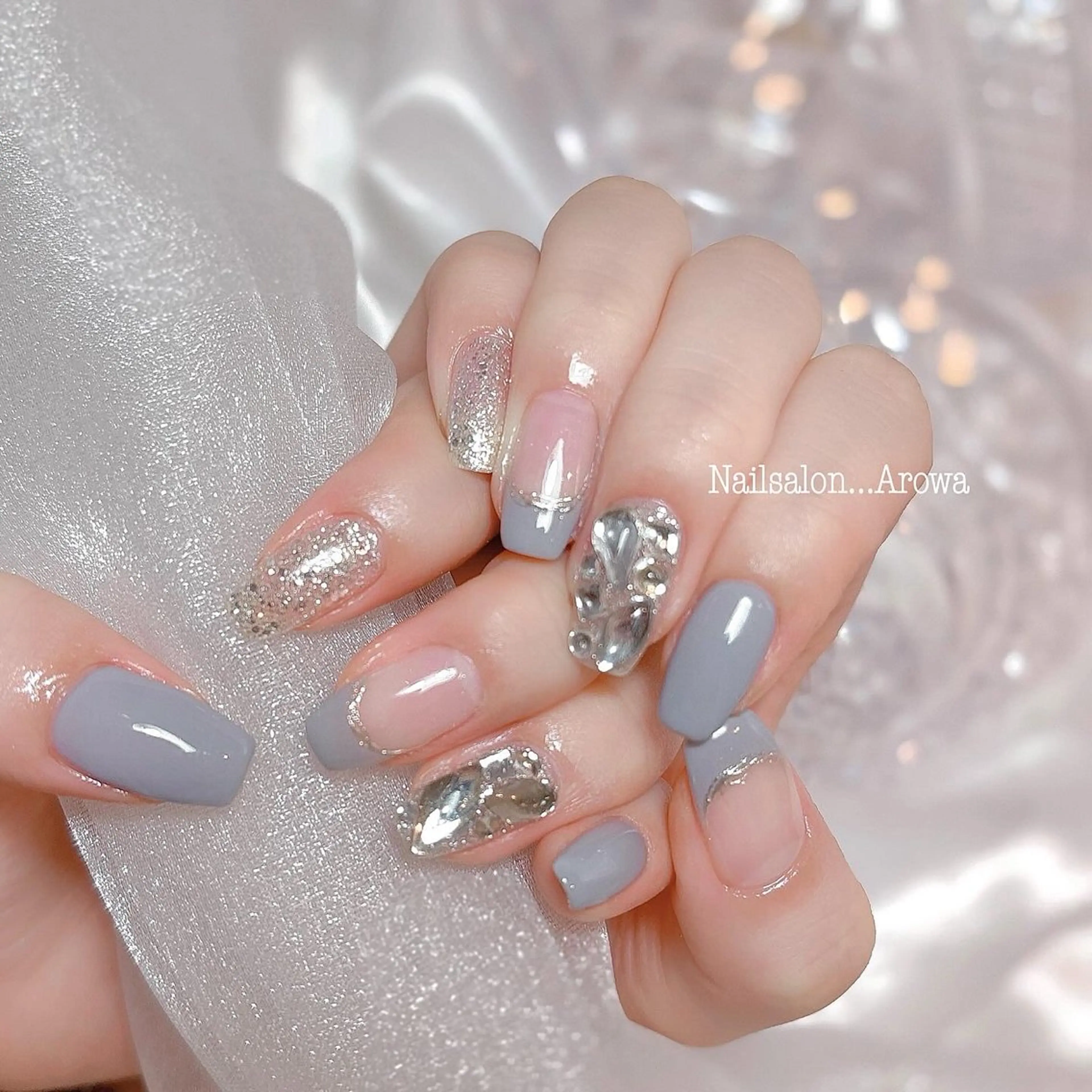 ネイル フレンチネイル Arowa 伊田のネイルデザイン