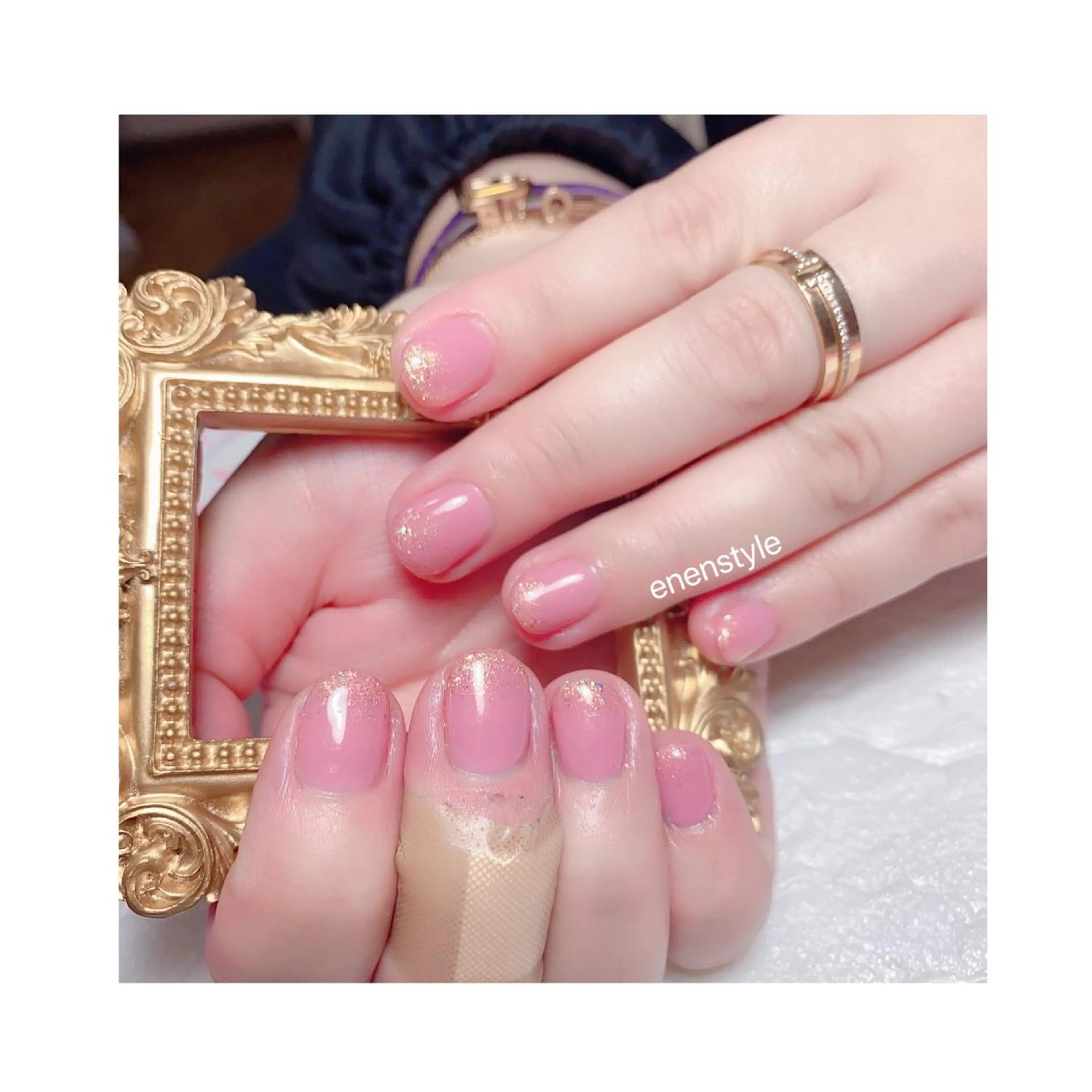 ショート ネイル ジェルネイル ニュアンスネイル オフィスネイル ワンカラーネイル パラジェル ハンドネイル 👑enen style👑のネイルデザイン