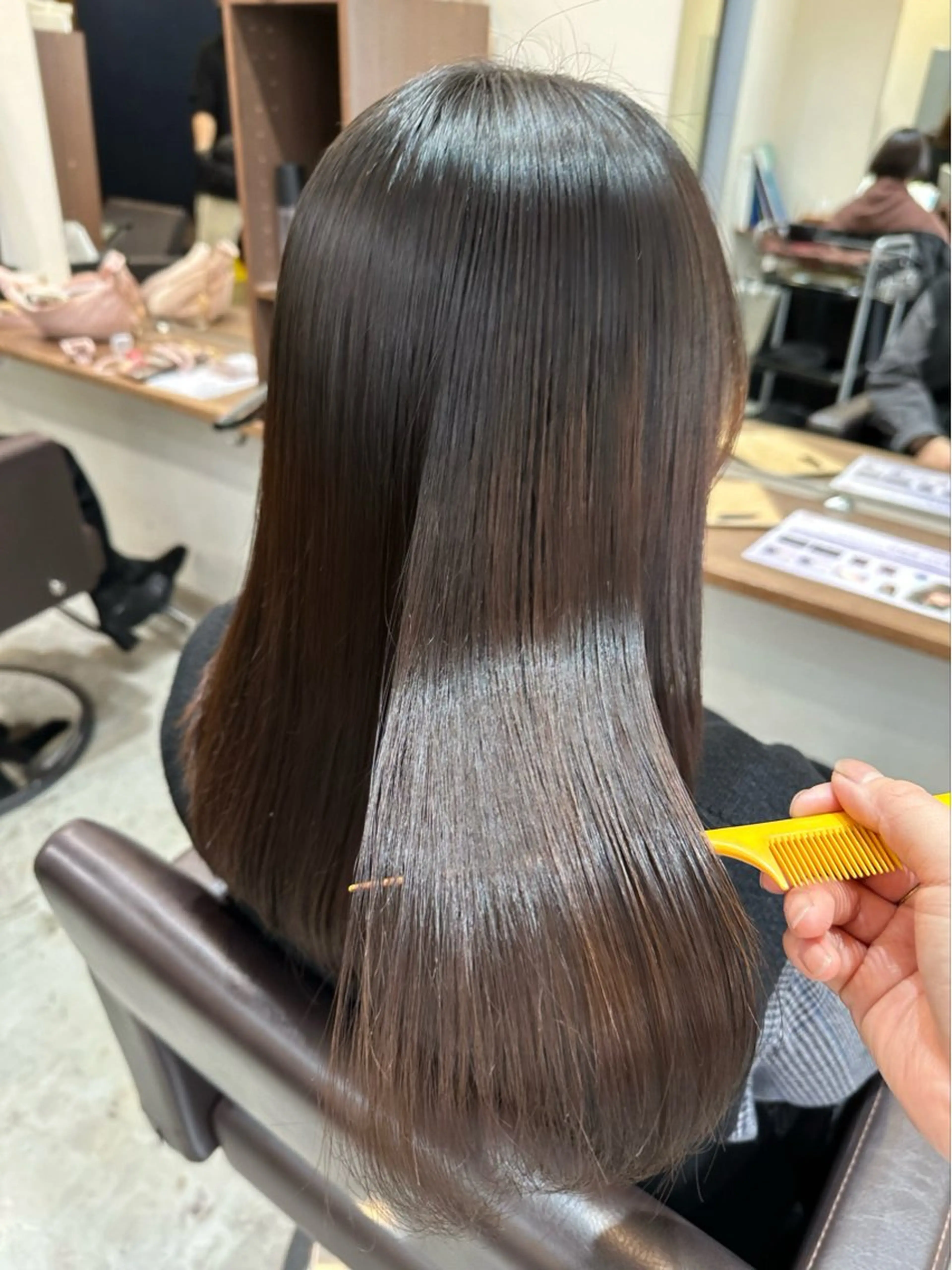 セミロング 縮毛矯正 縮毛矯正+モテカラー 🎀✨MIHOのヘアスタイル