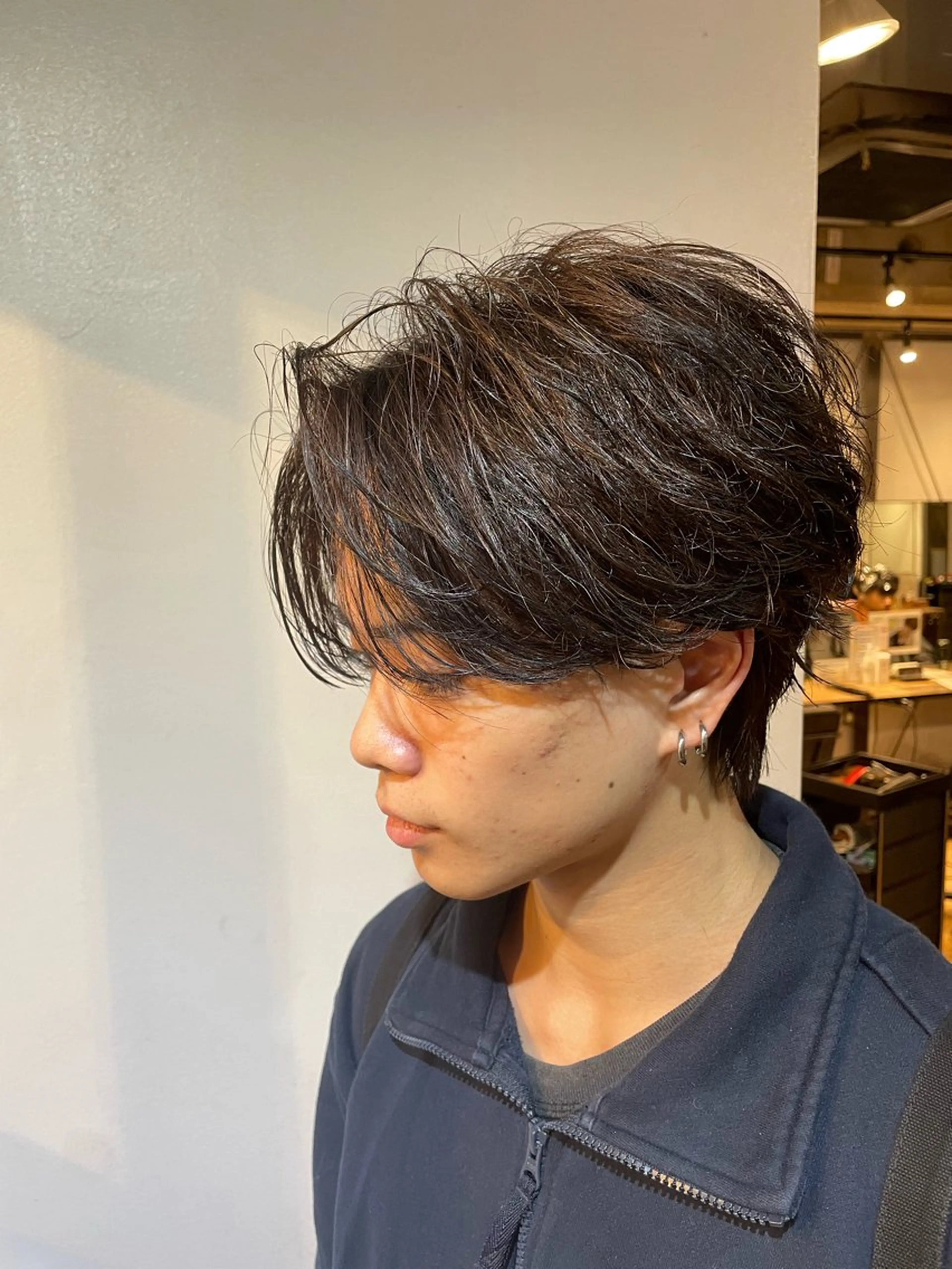 ミディアム 似合わせカット メンズパーマ/茶屋町 /瀧内のヘアスタイル